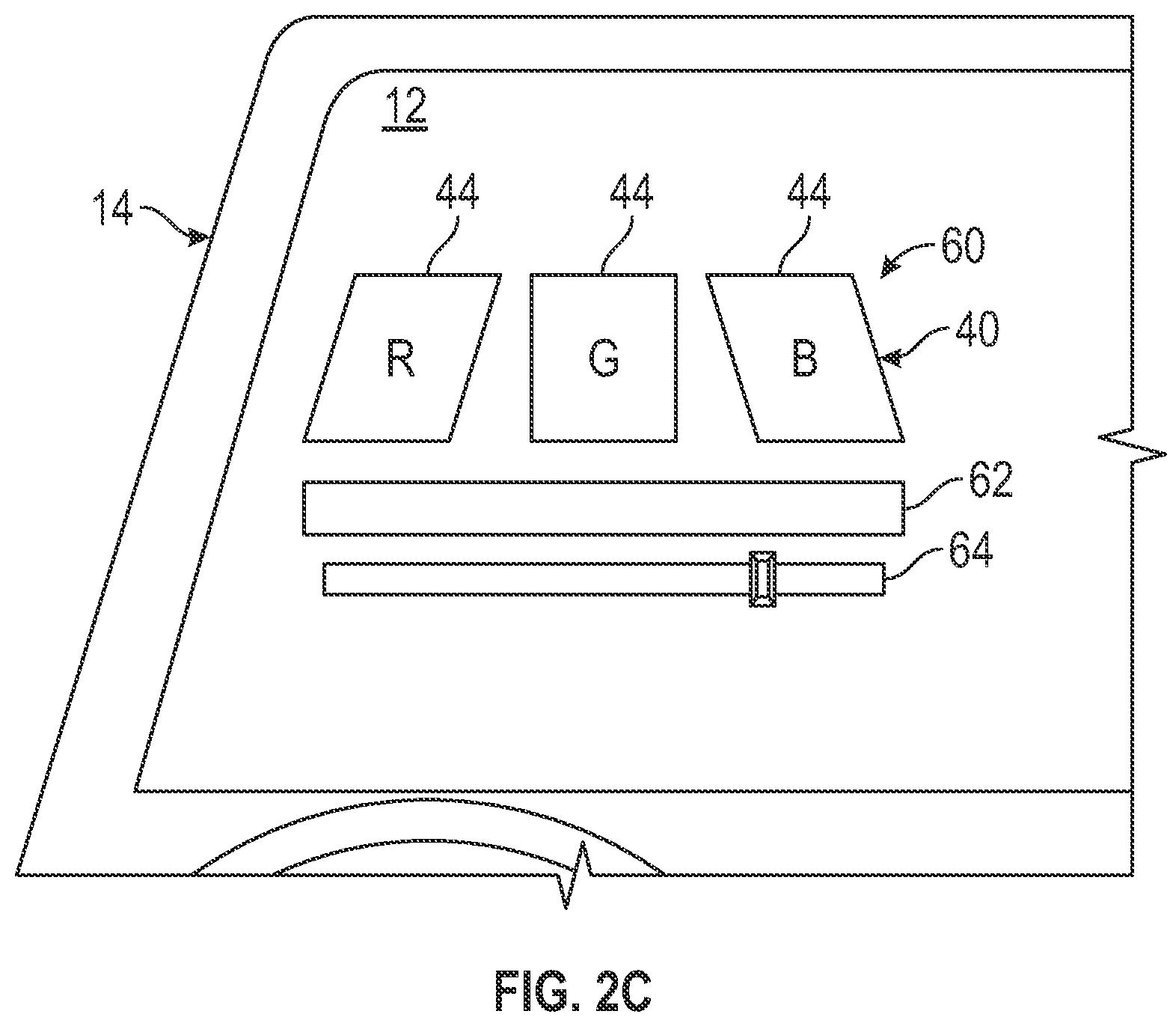Patent US12090850 Figure 3 – Head-up display with adaptive color palette