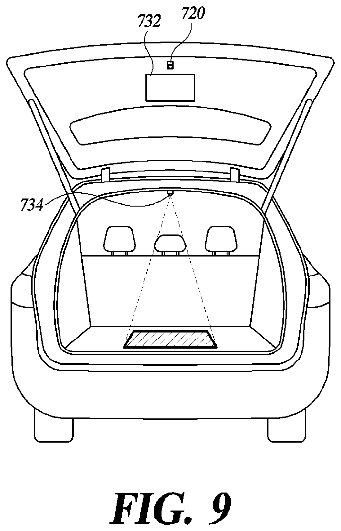 Patent US12090851 Figure 7 – Method and device for guiding item arrangement in vehicle