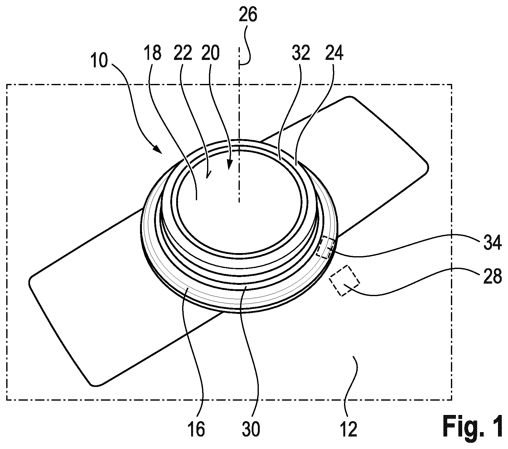 Patent US12090853 Figure 1 – Operating device for a motor vehicle and motor vehicle with an operating device