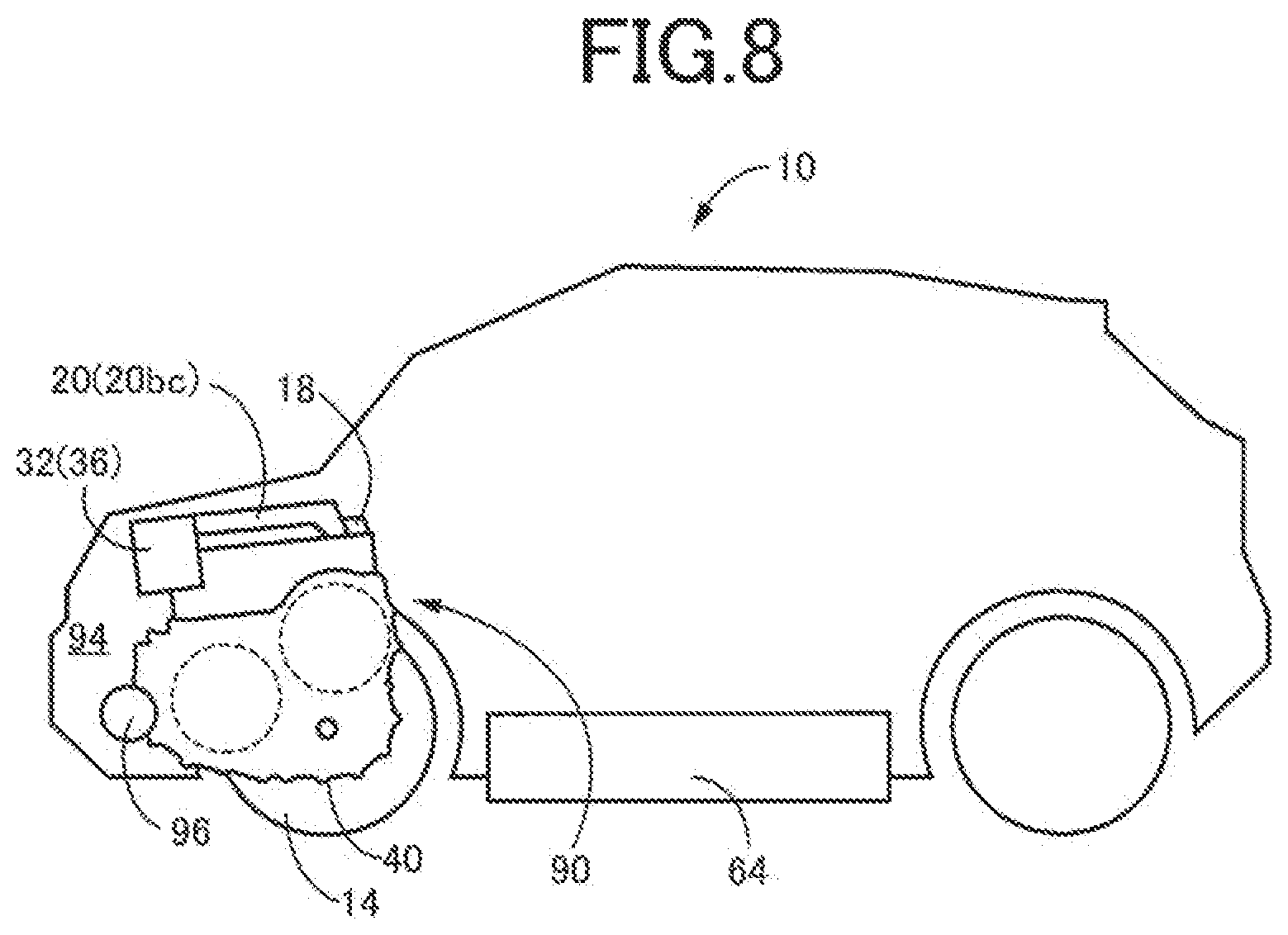 Patent US12090855 Figure 8 – Electric vehicle