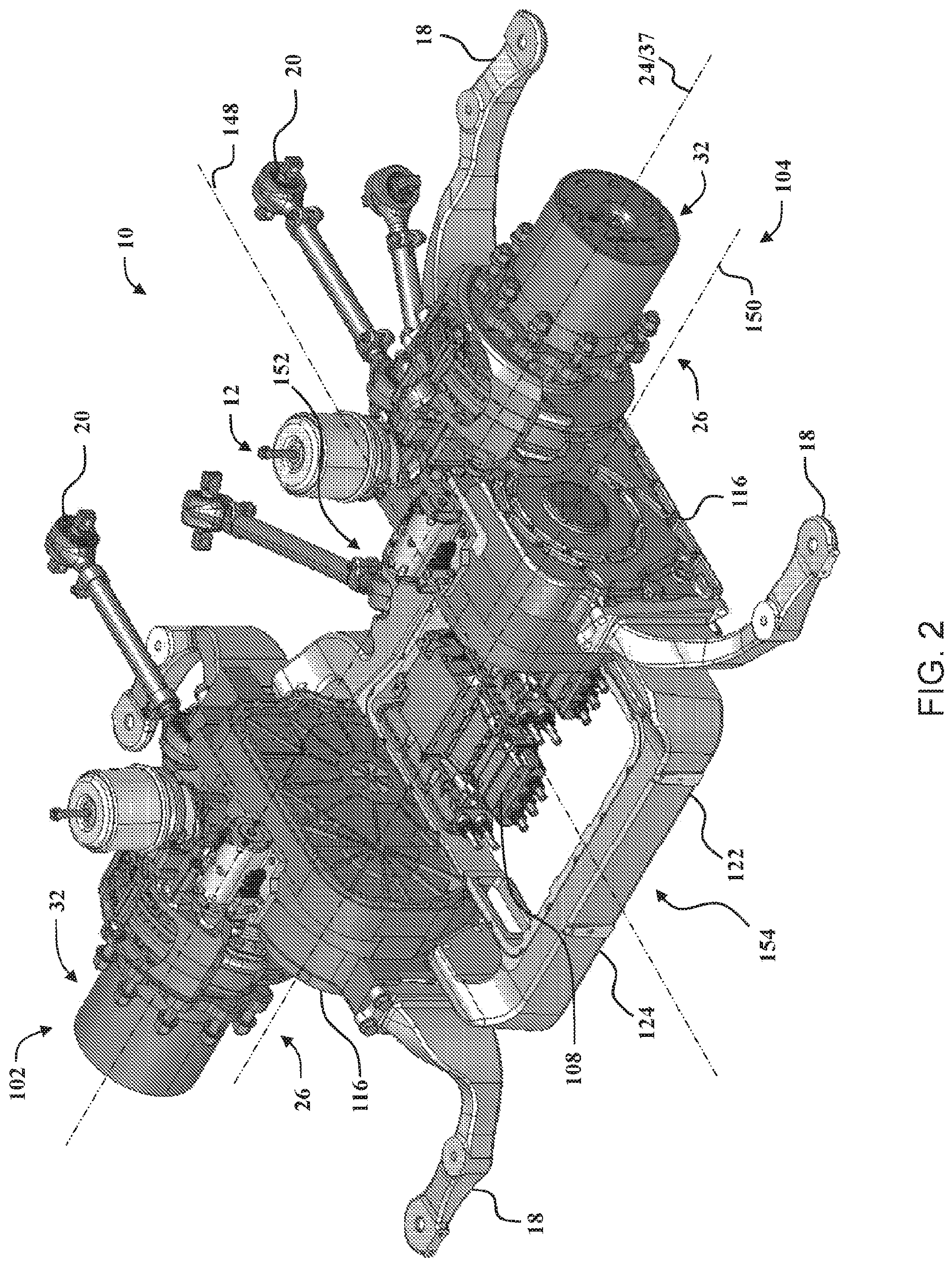 Patent US12090858 Figure 2 – Axle assembly for low floor vehicle
