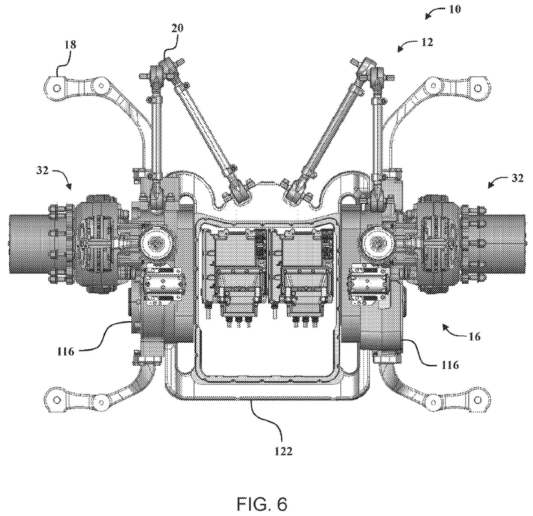 Patent US12090858 Figure 5 – Axle assembly for low floor vehicle