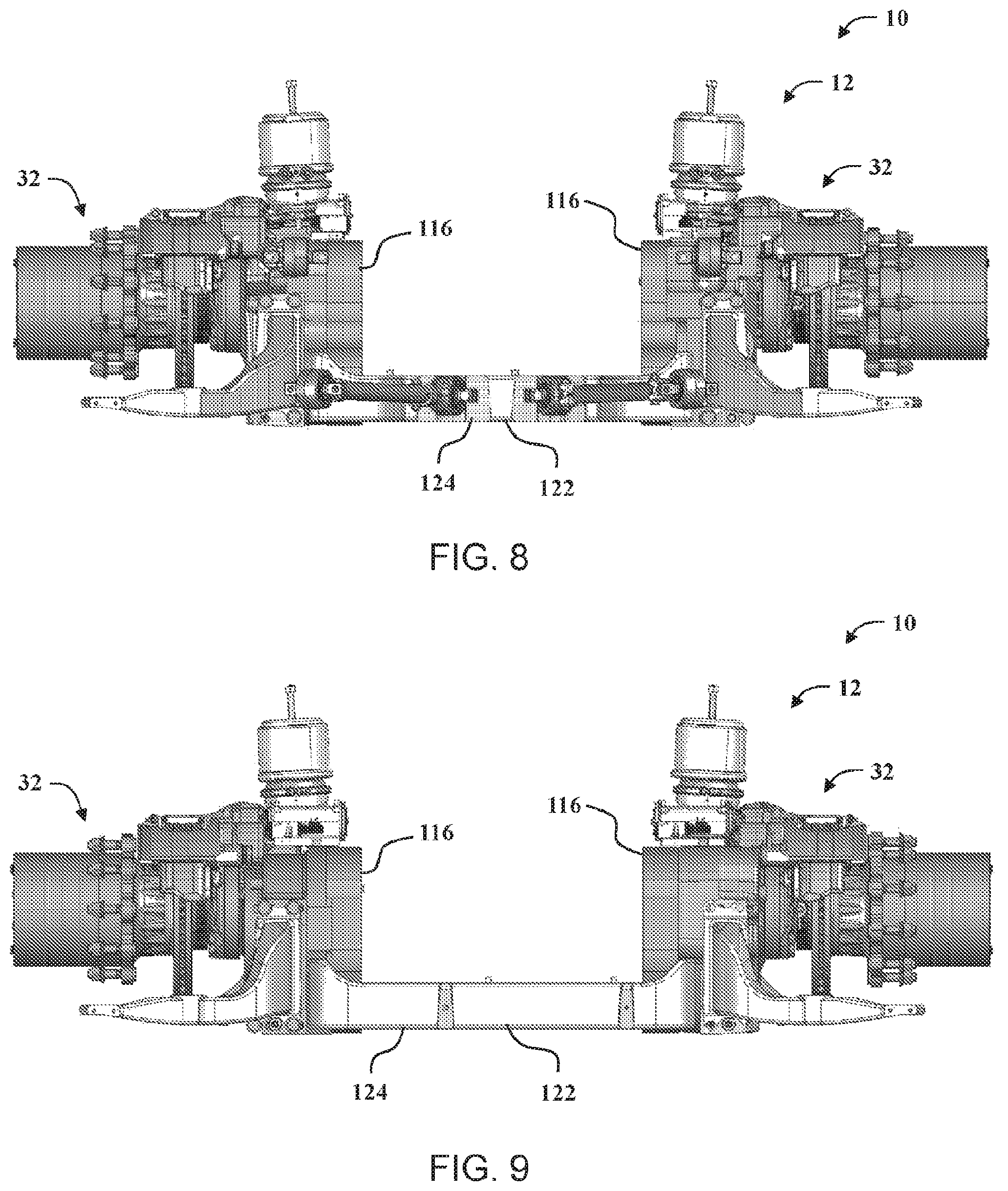 Patent US12090858 Figure 7 – Axle assembly for low floor vehicle