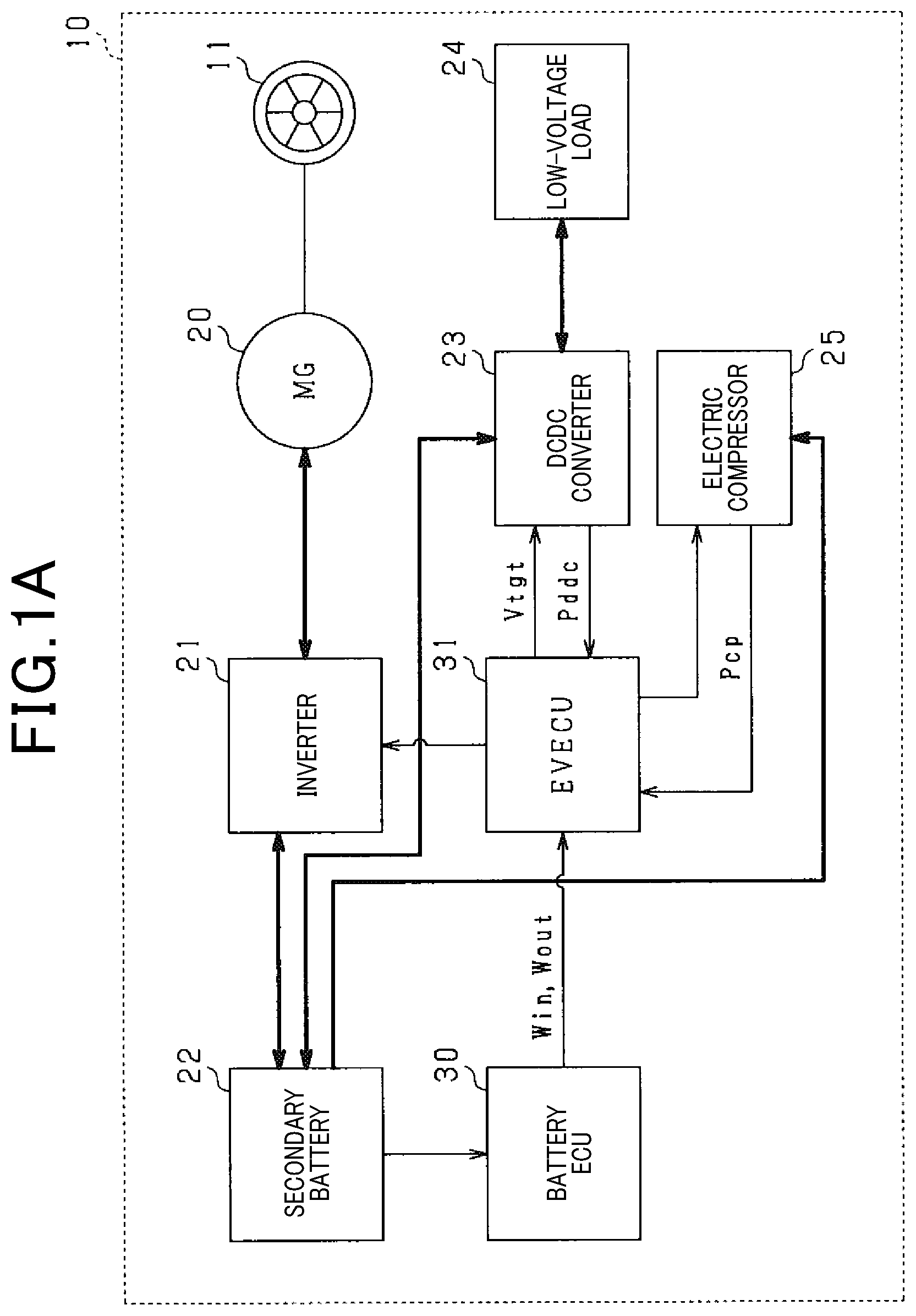 Patent US12090864 Figure 1 – Control device for protecting power storage device
