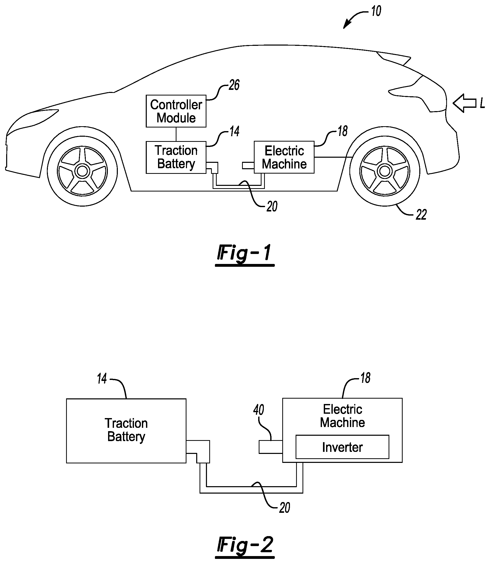 Patent US12090866 — Traction battery circuit interrupter assembly and interruption method — Figure 1
