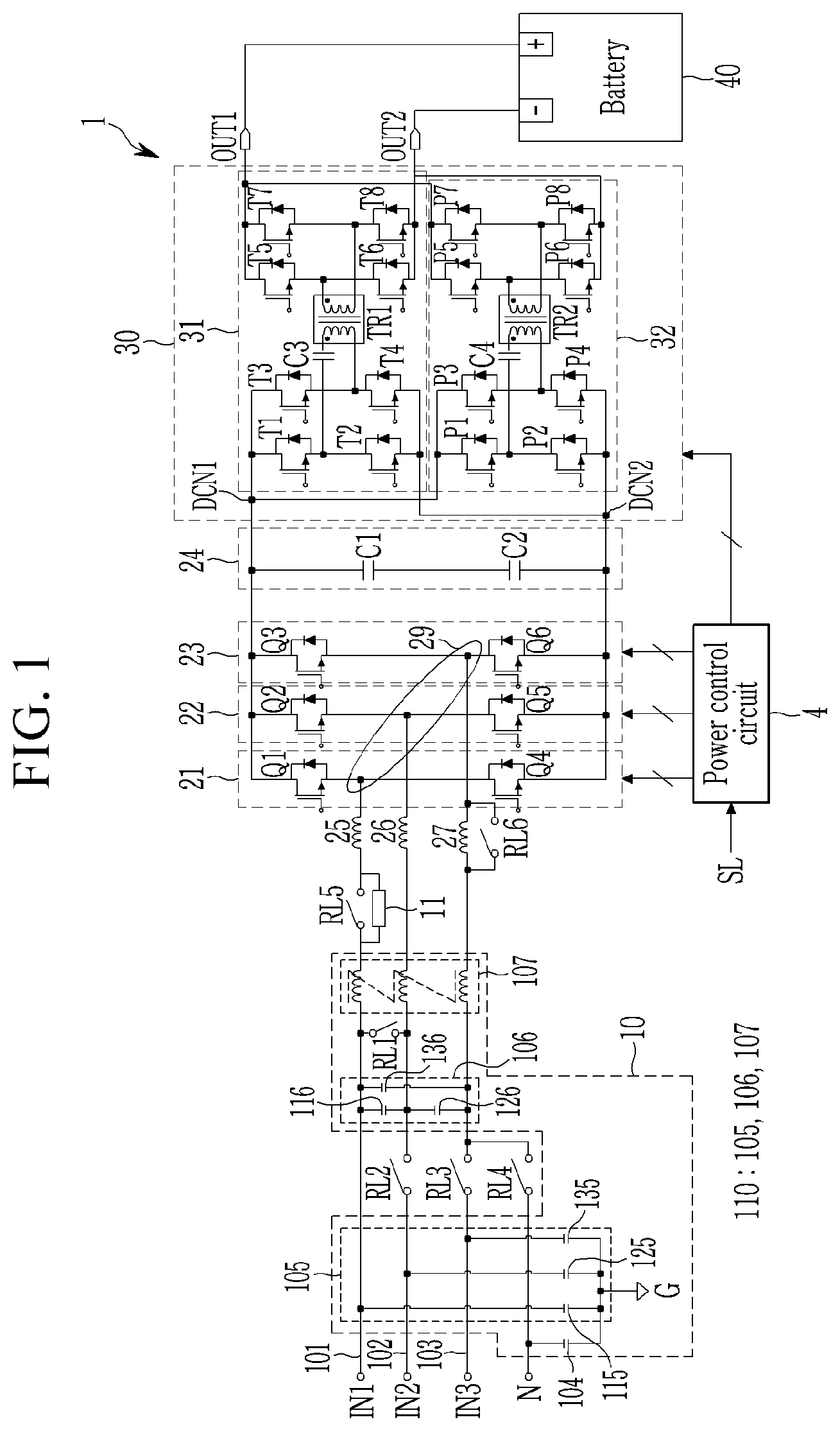 Patent US12090874 Figure 1 – Charging device