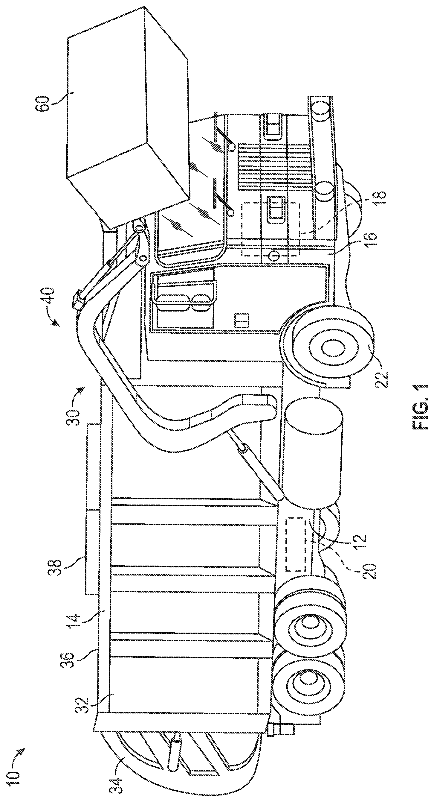 Patent US12090887 Figure 1 – Electric control system for electric refuse vehicle