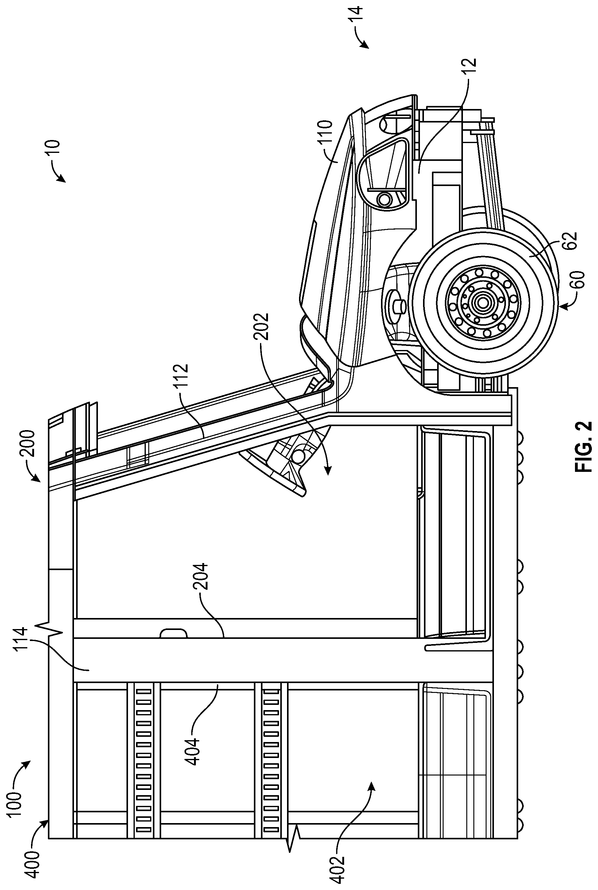 Patent US12090894 Figure 2 – Repositionable seat for delivery vehicle