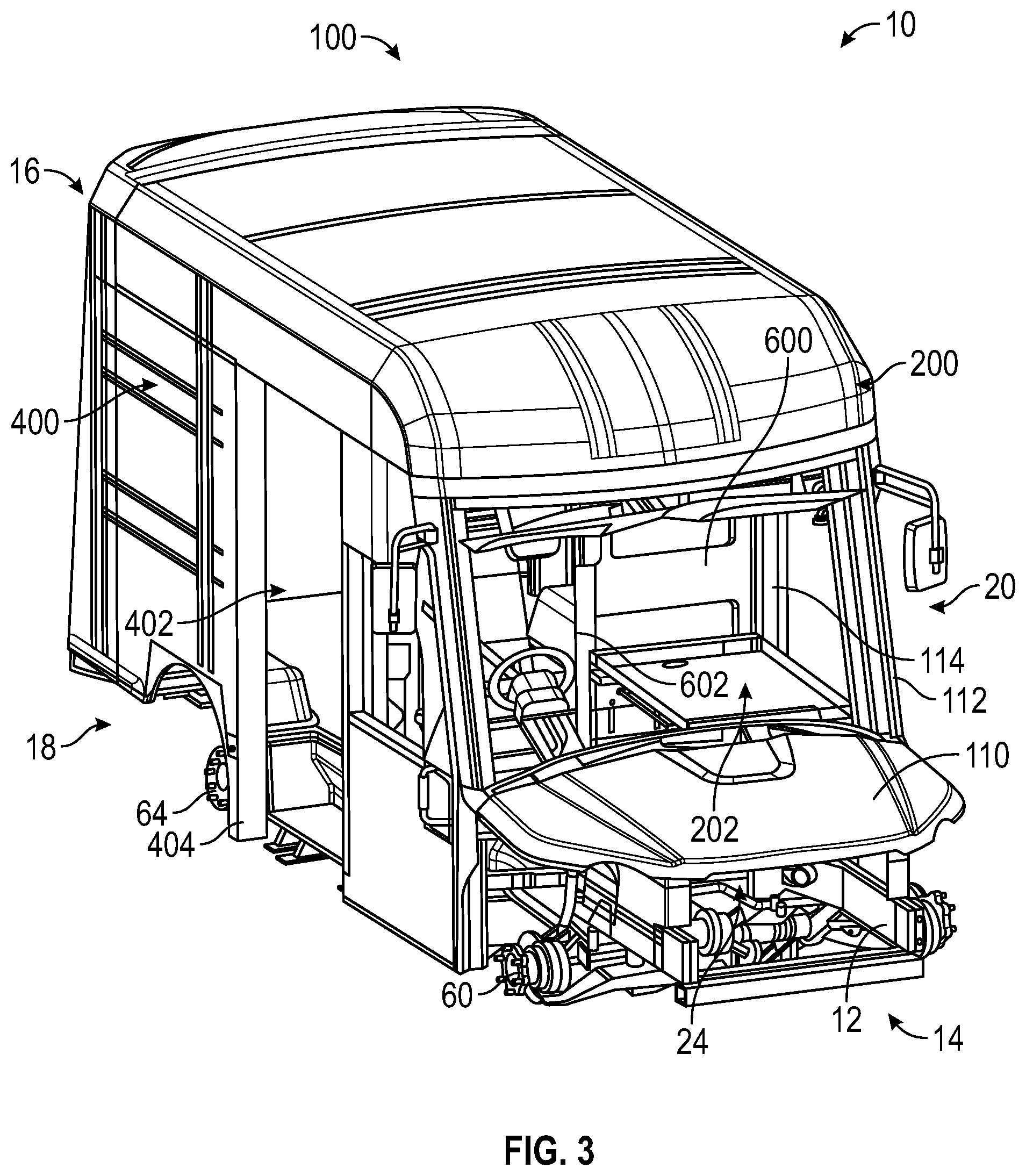 Patent US12090894 Figure 3 – Repositionable seat for delivery vehicle