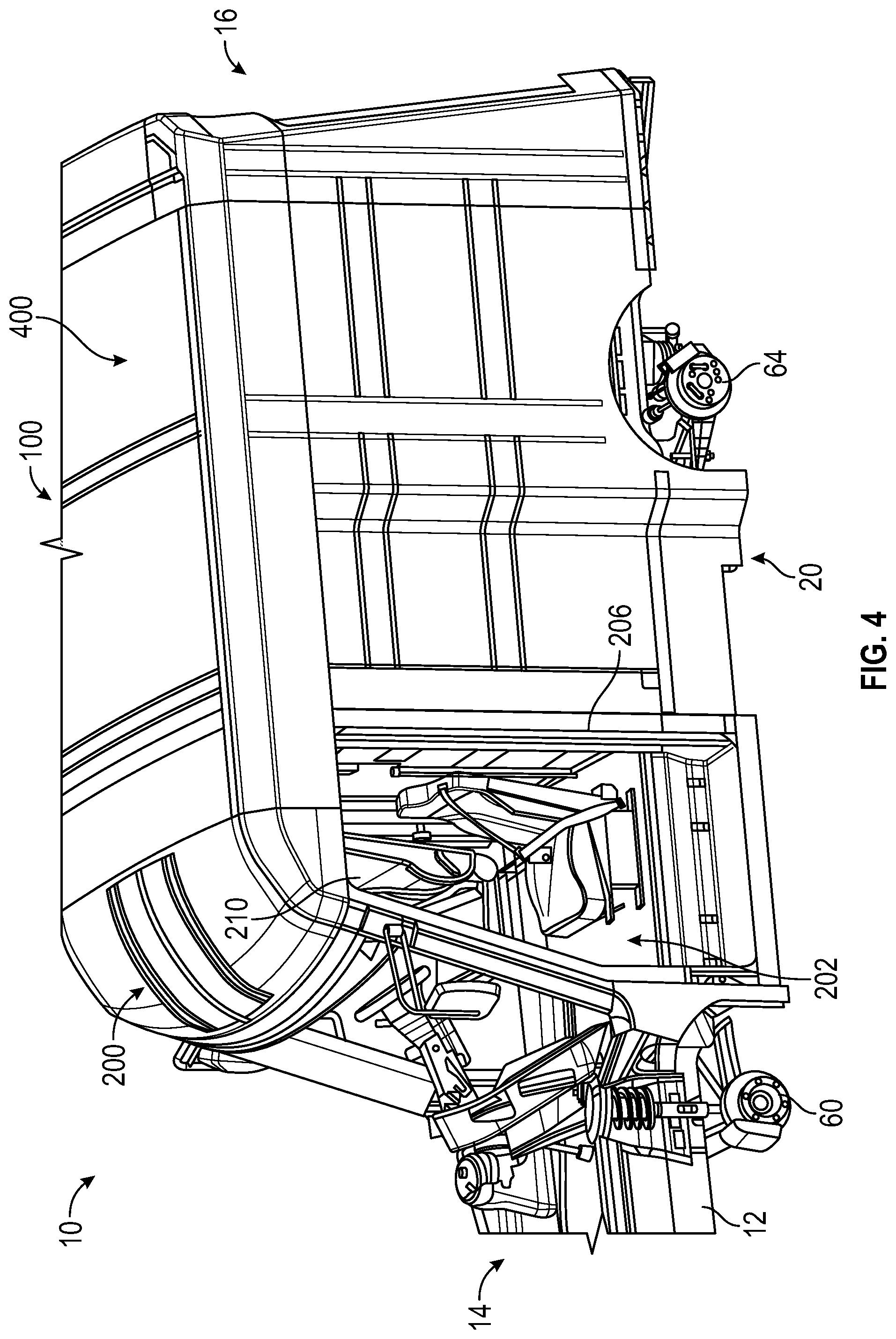 Patent US12090894 Figure 4 – Repositionable seat for delivery vehicle