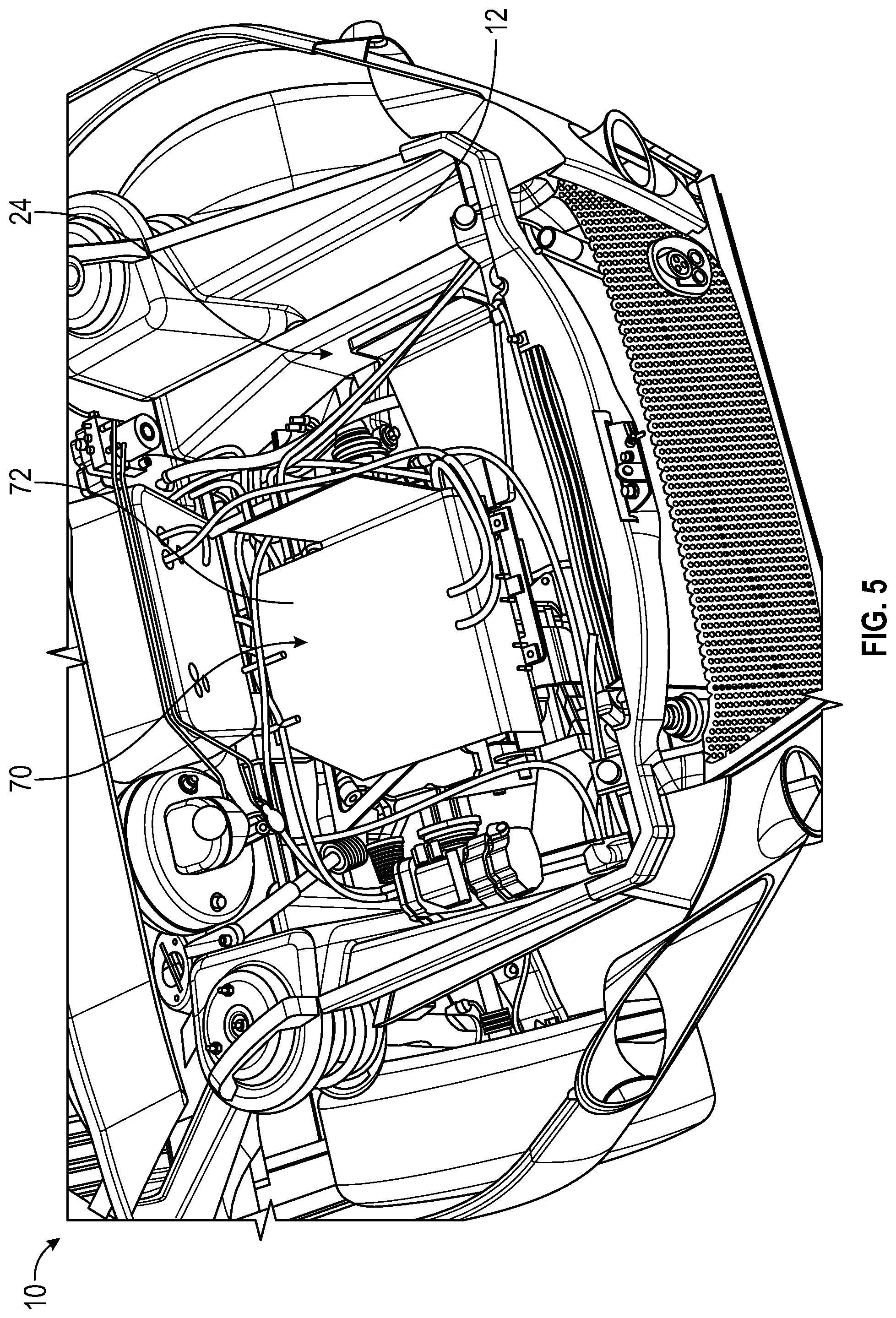 Patent US12090894 Figure 5 – Repositionable seat for delivery vehicle