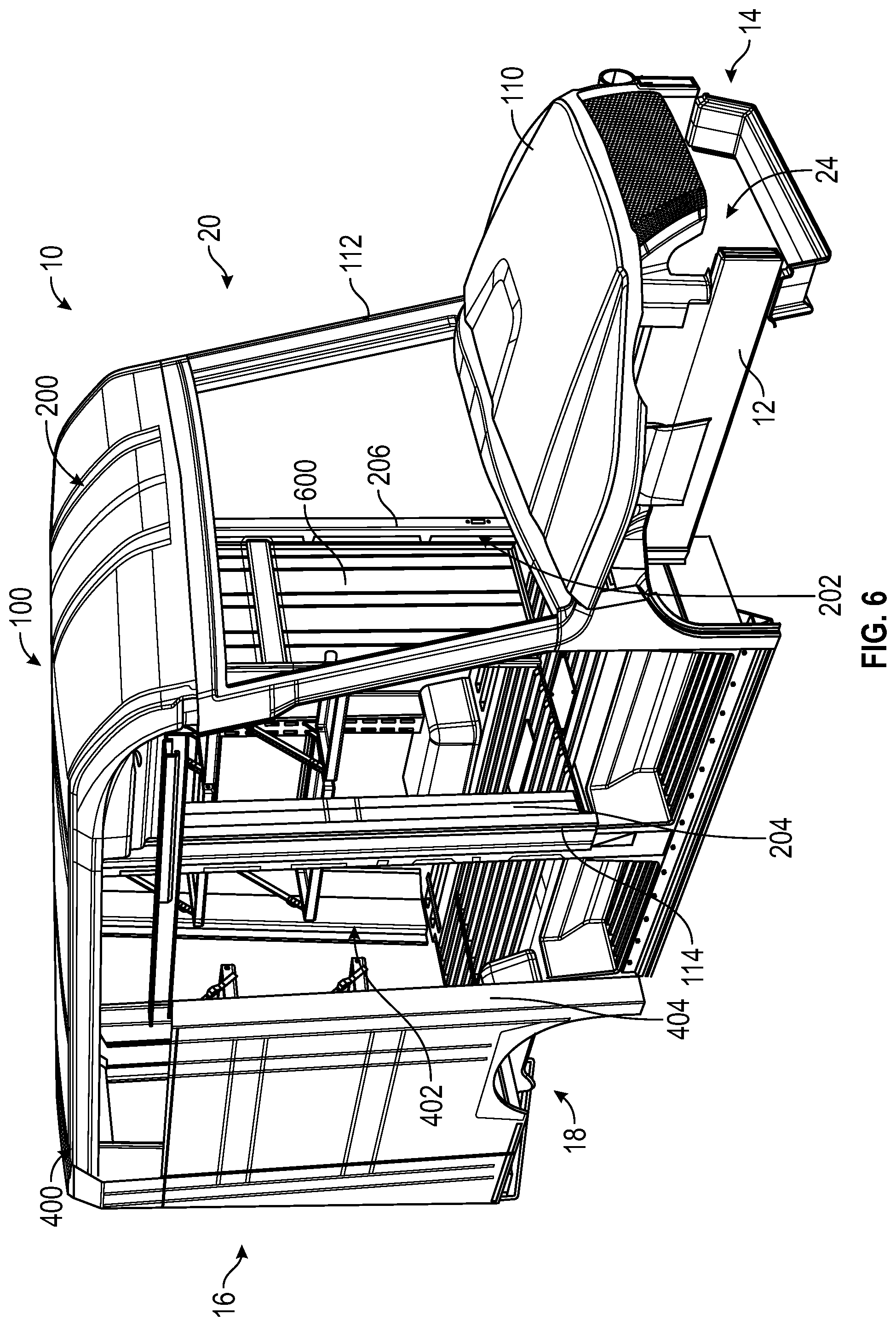 Patent US12090894 Figure 6 – Repositionable seat for delivery vehicle
