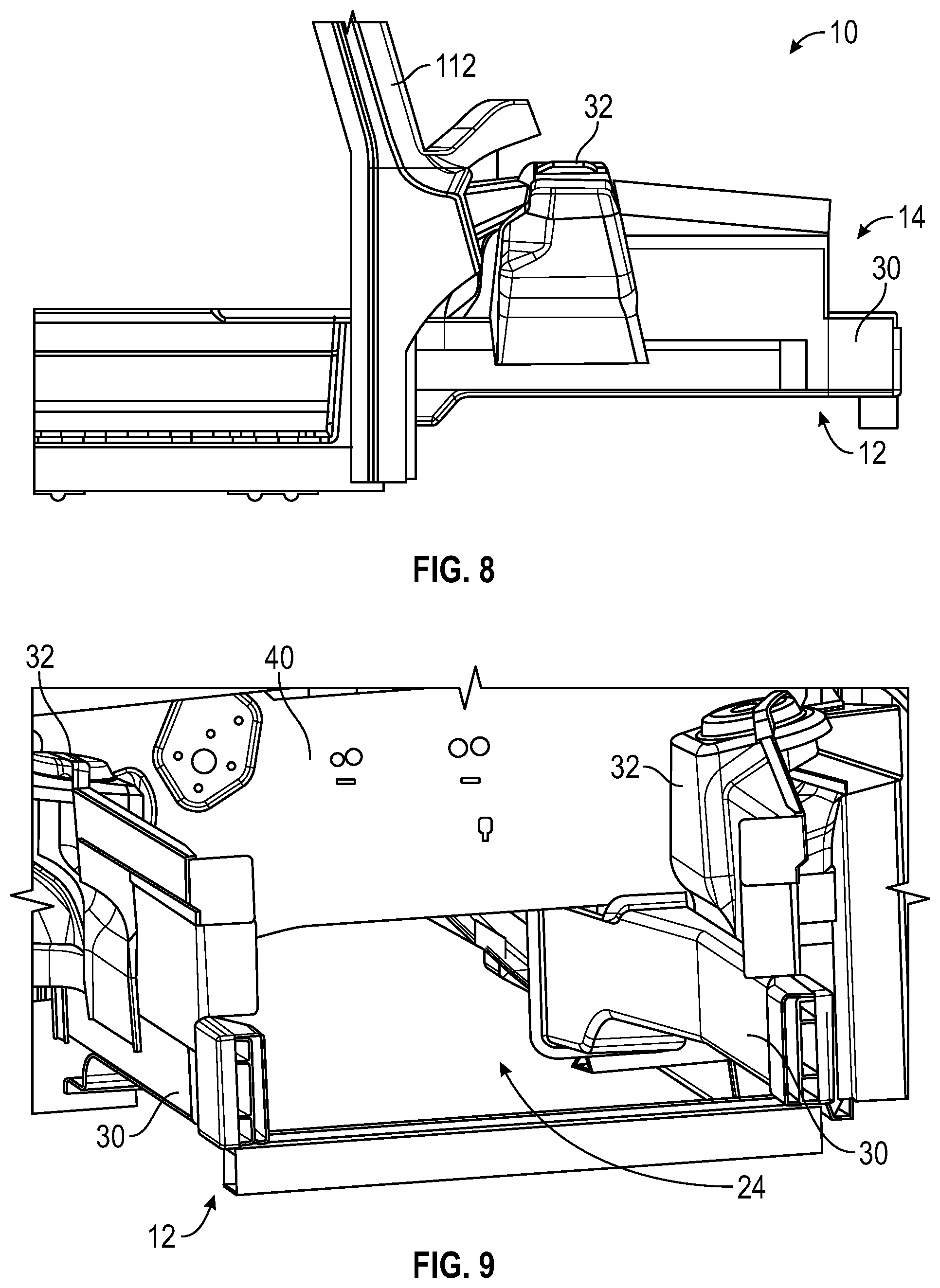 Patent US12090894 Figure 8 – Repositionable seat for delivery vehicle