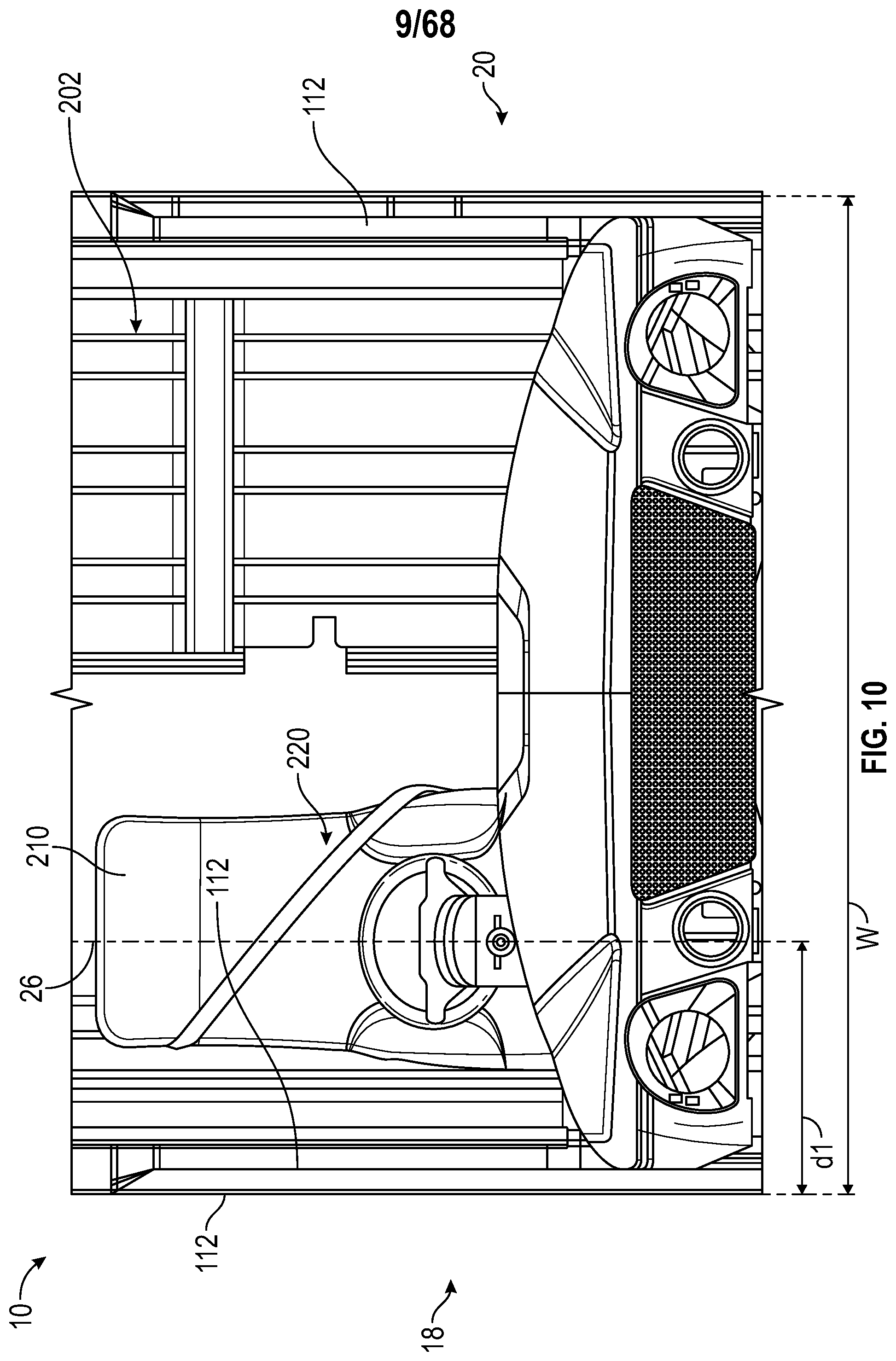 Patent US12090894 Figure 9 – Repositionable seat for delivery vehicle