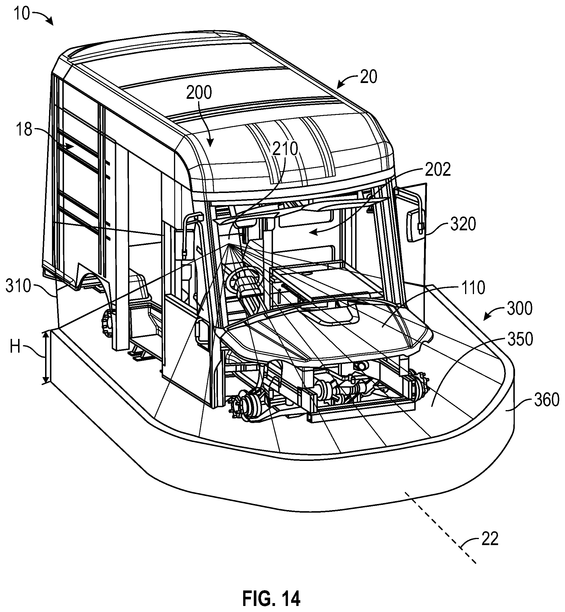 Patent US12090894 Figure 12 – Repositionable seat for delivery vehicle