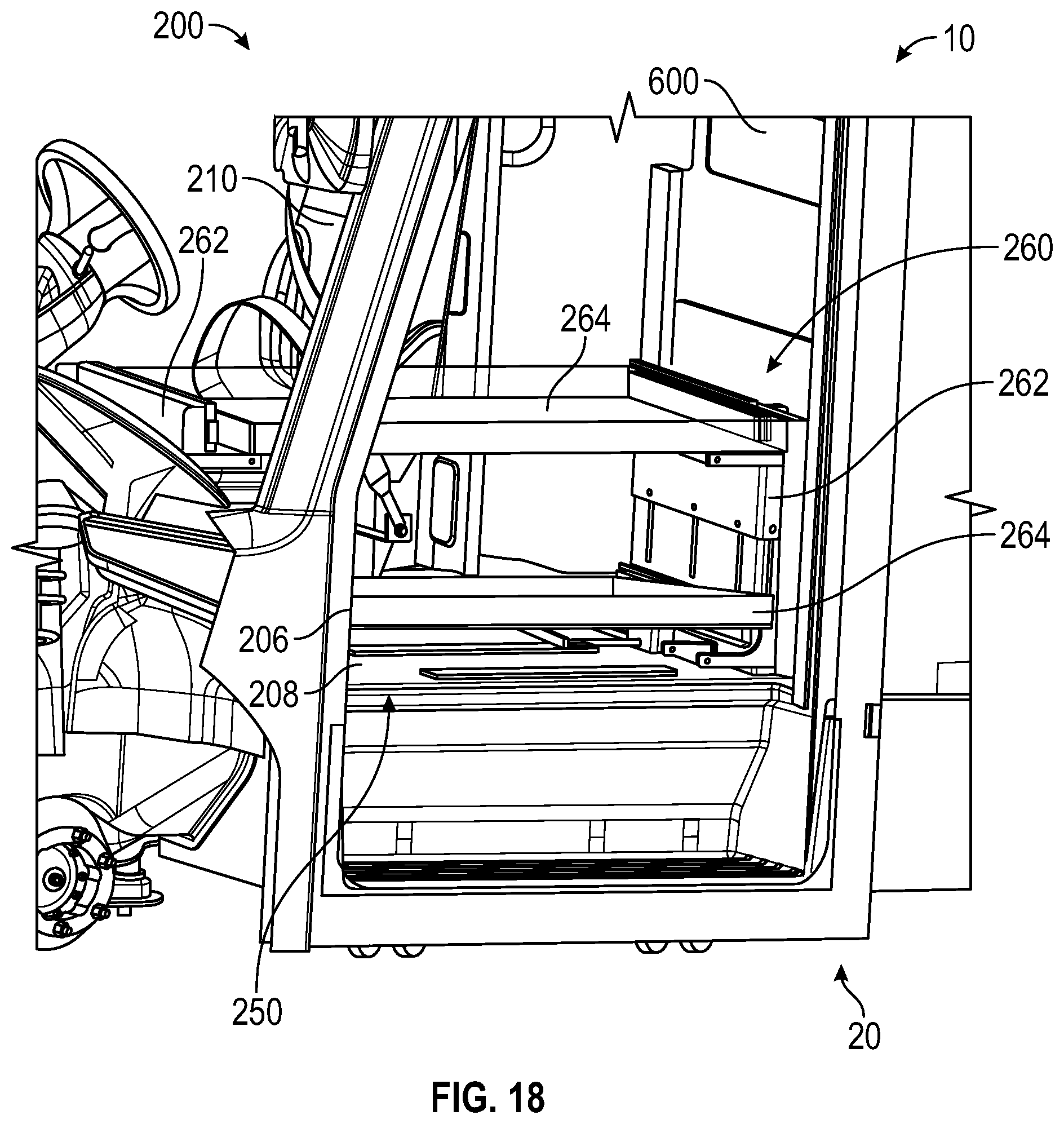 Patent US12090894 Figure 16 – Repositionable seat for delivery vehicle