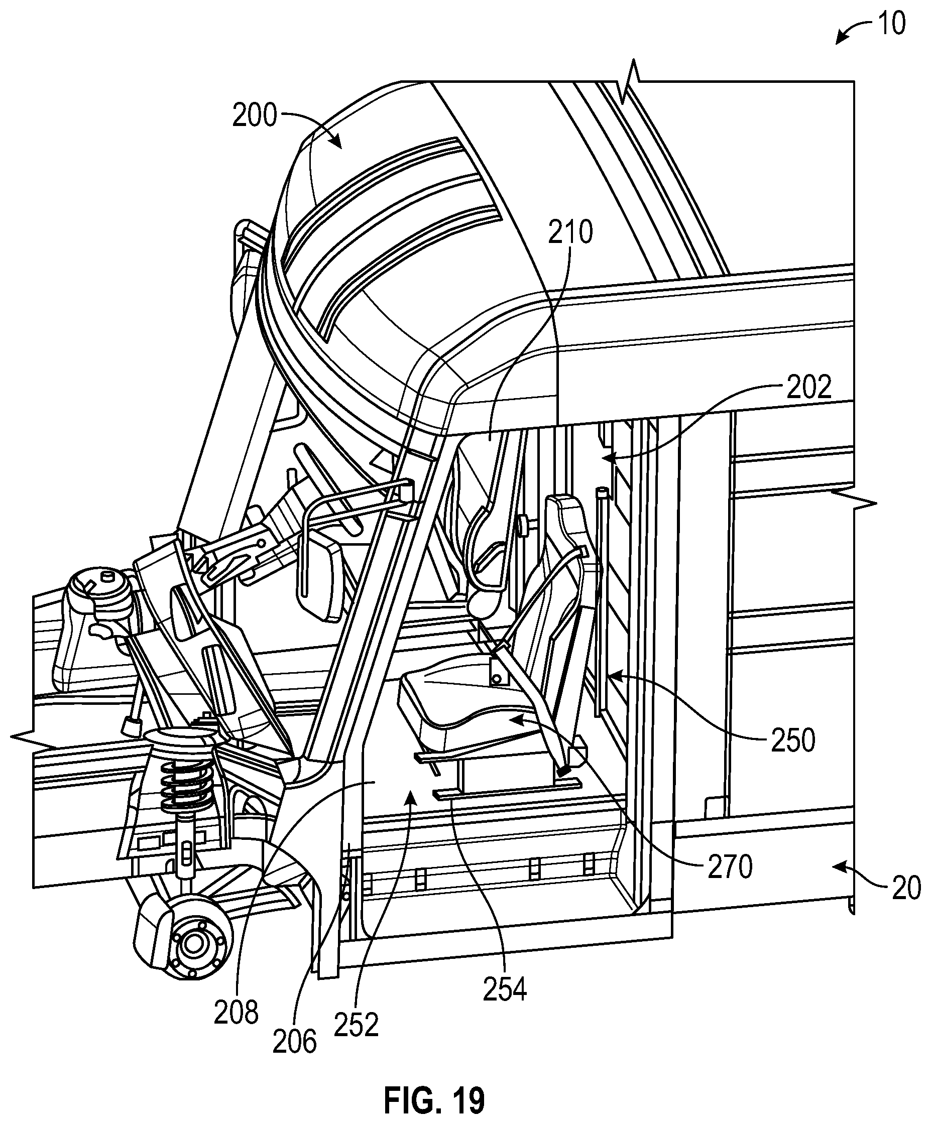 Patent US12090894 Figure 17 – Repositionable seat for delivery vehicle