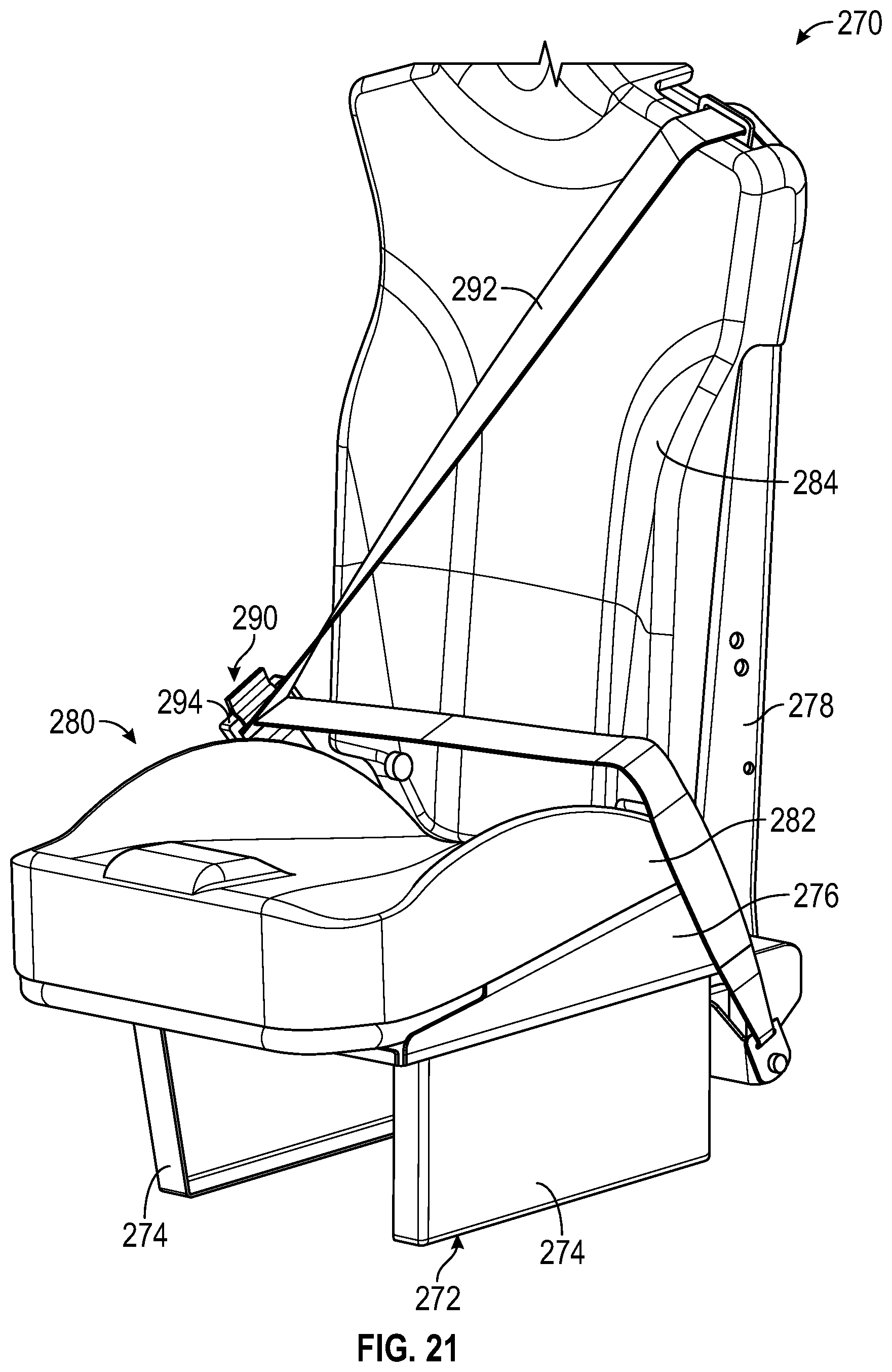 Patent US12090894 Figure 19 – Repositionable seat for delivery vehicle