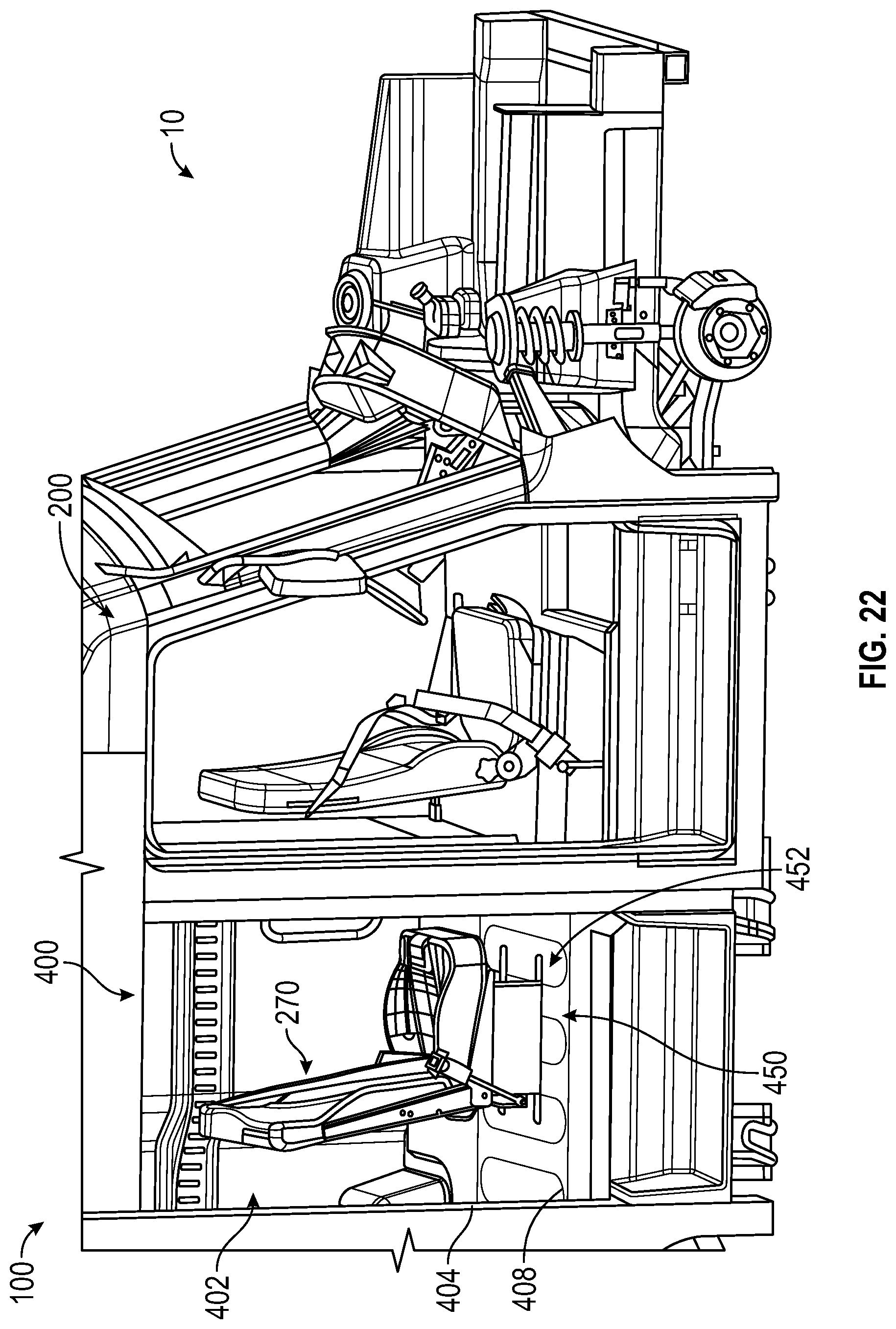 Patent US12090894 Figure 20 – Repositionable seat for delivery vehicle