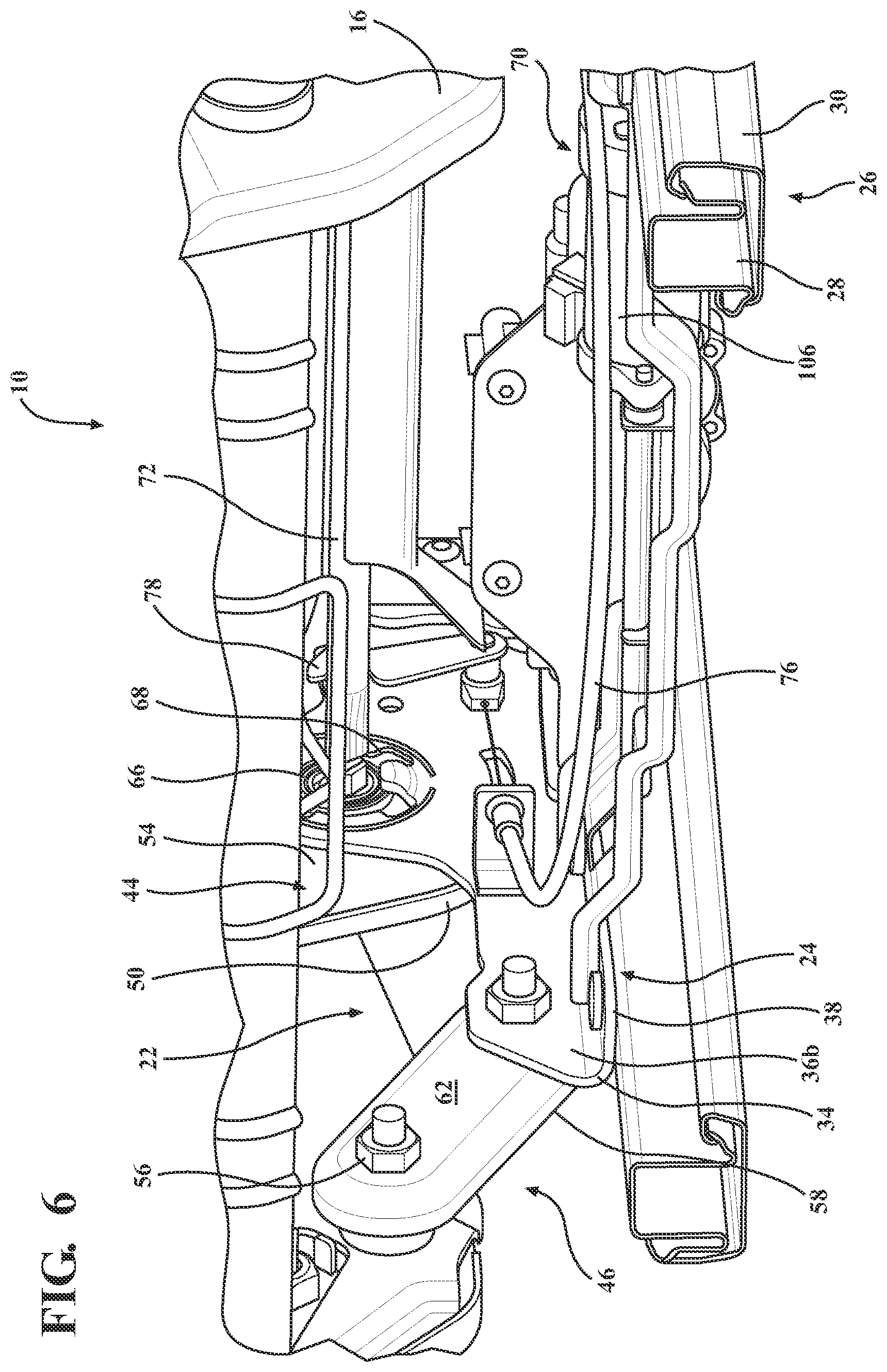 Patent US12090895 Figure 6 – Seat assembly with power easy entry having concentric motion