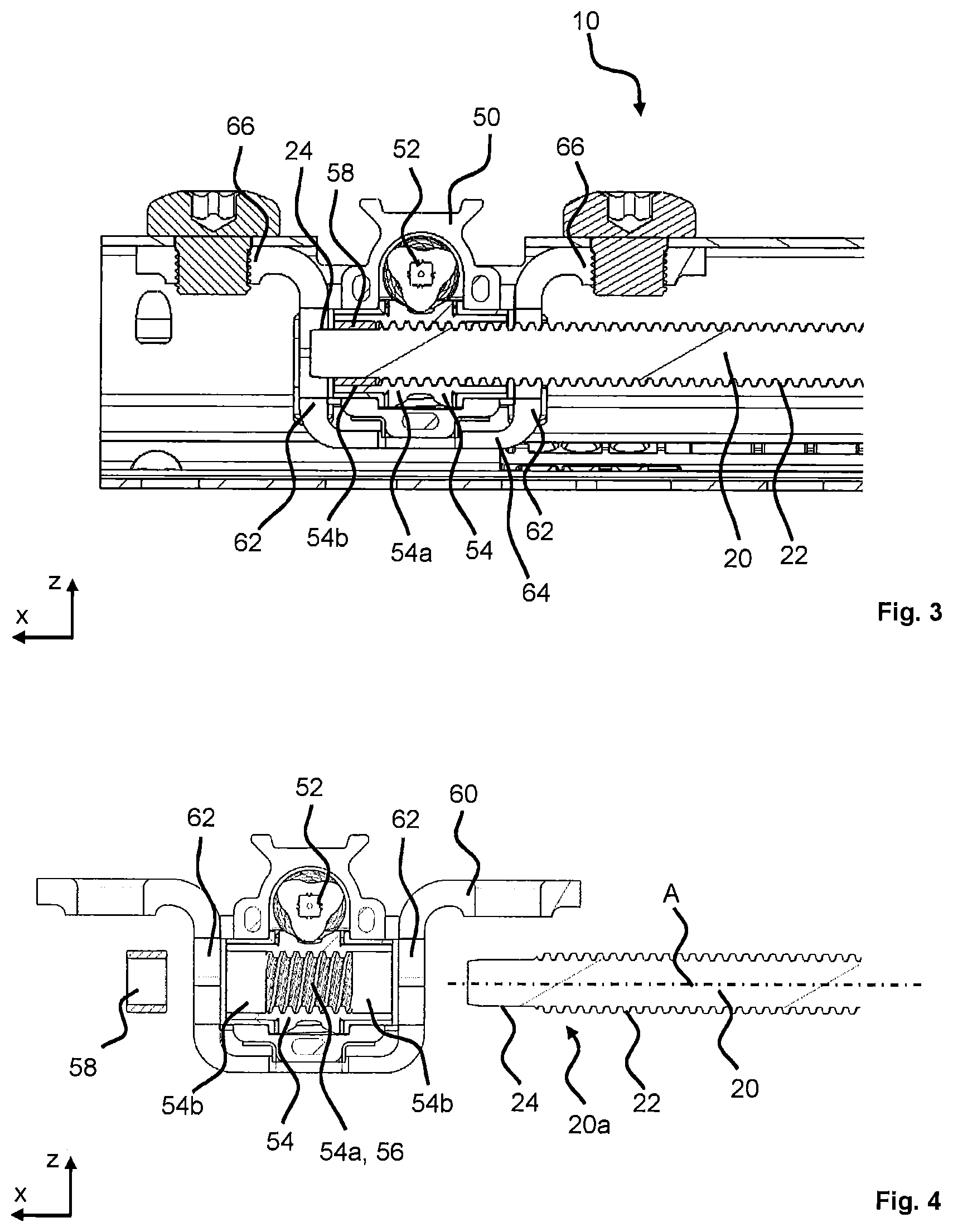 Patent US12090896 Figure 2 – Longitudinal adjustment mechanism, vehicle seat