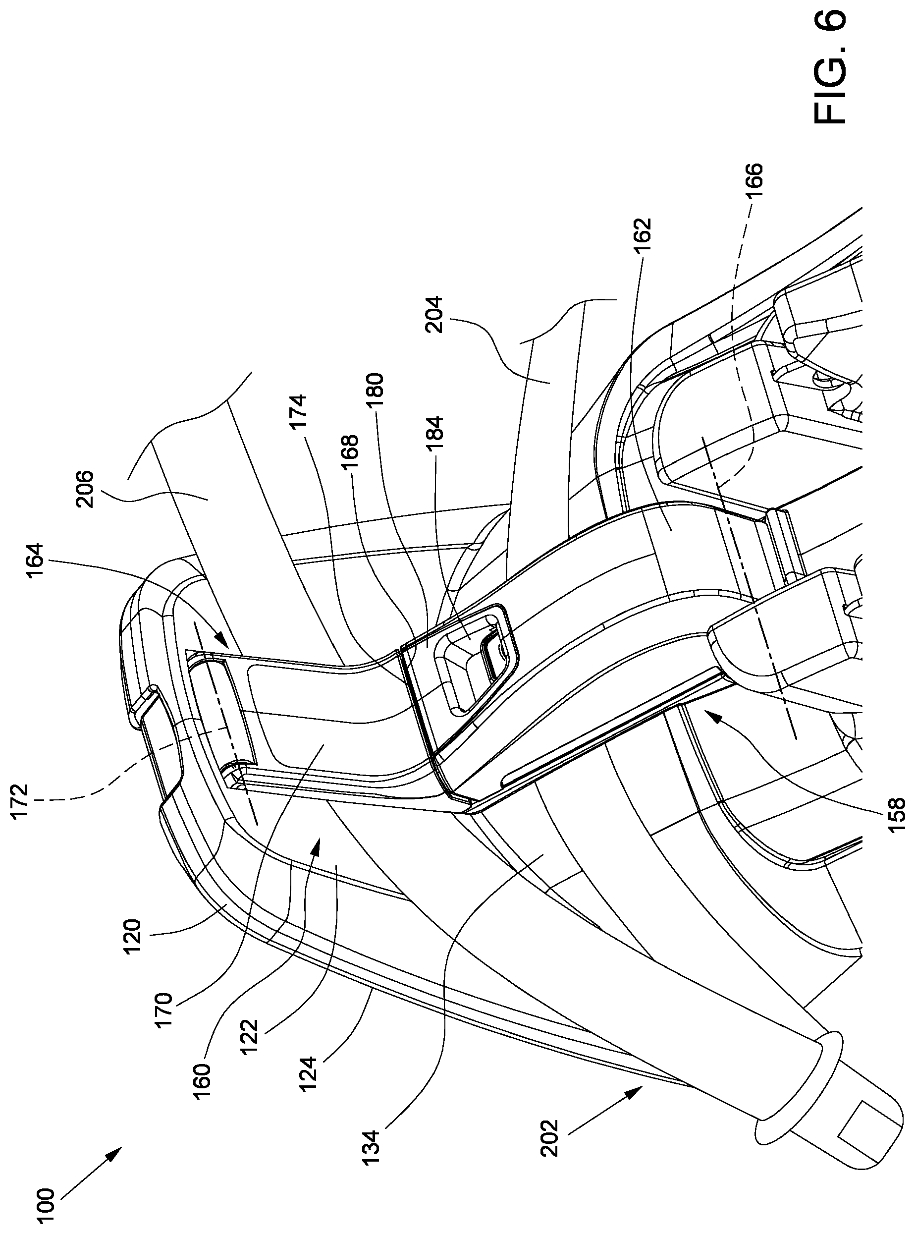 Patent US12090900 Figure 6 – Support base for a child safety seat