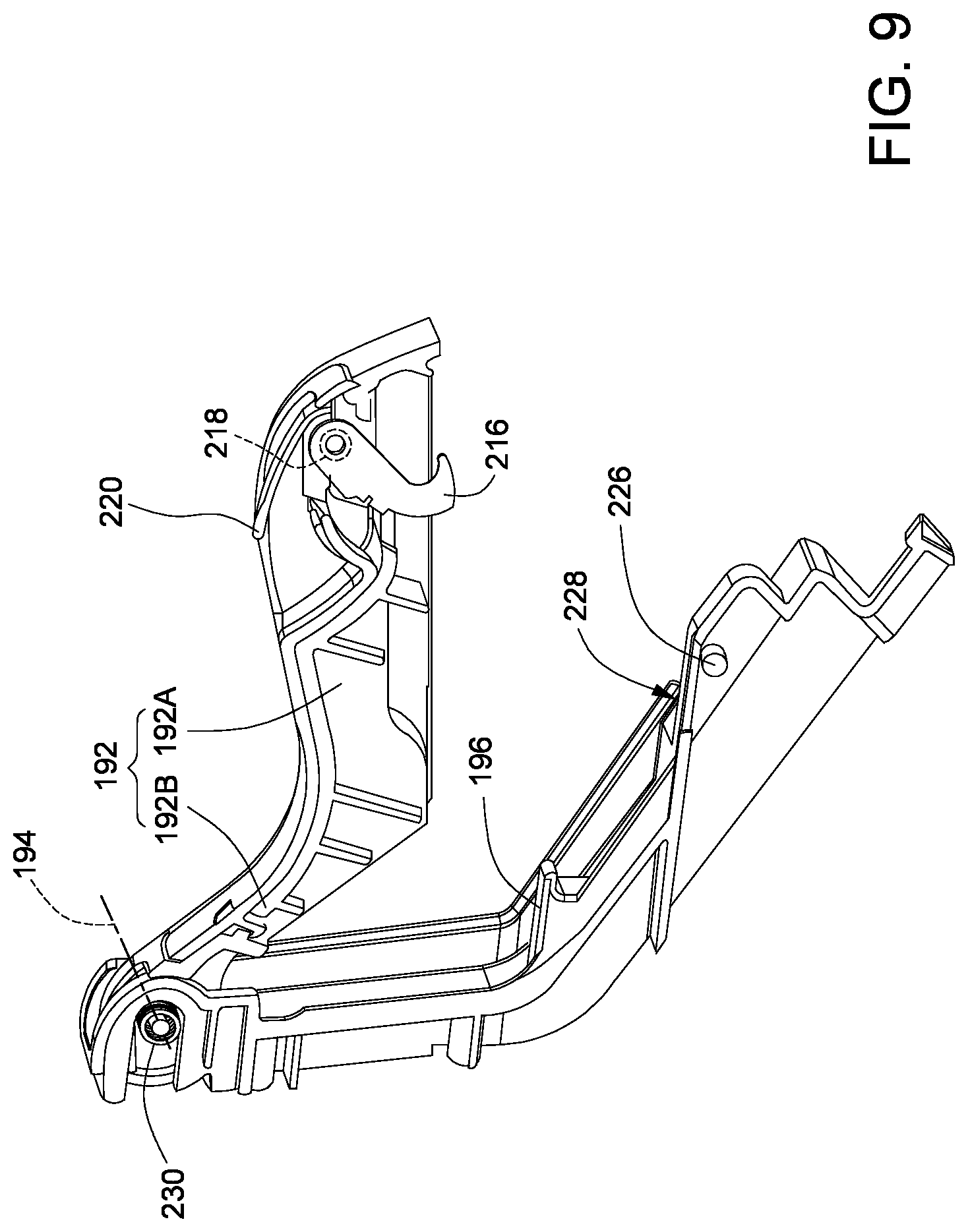 Patent US12090900 Figure 9 – Support base for a child safety seat