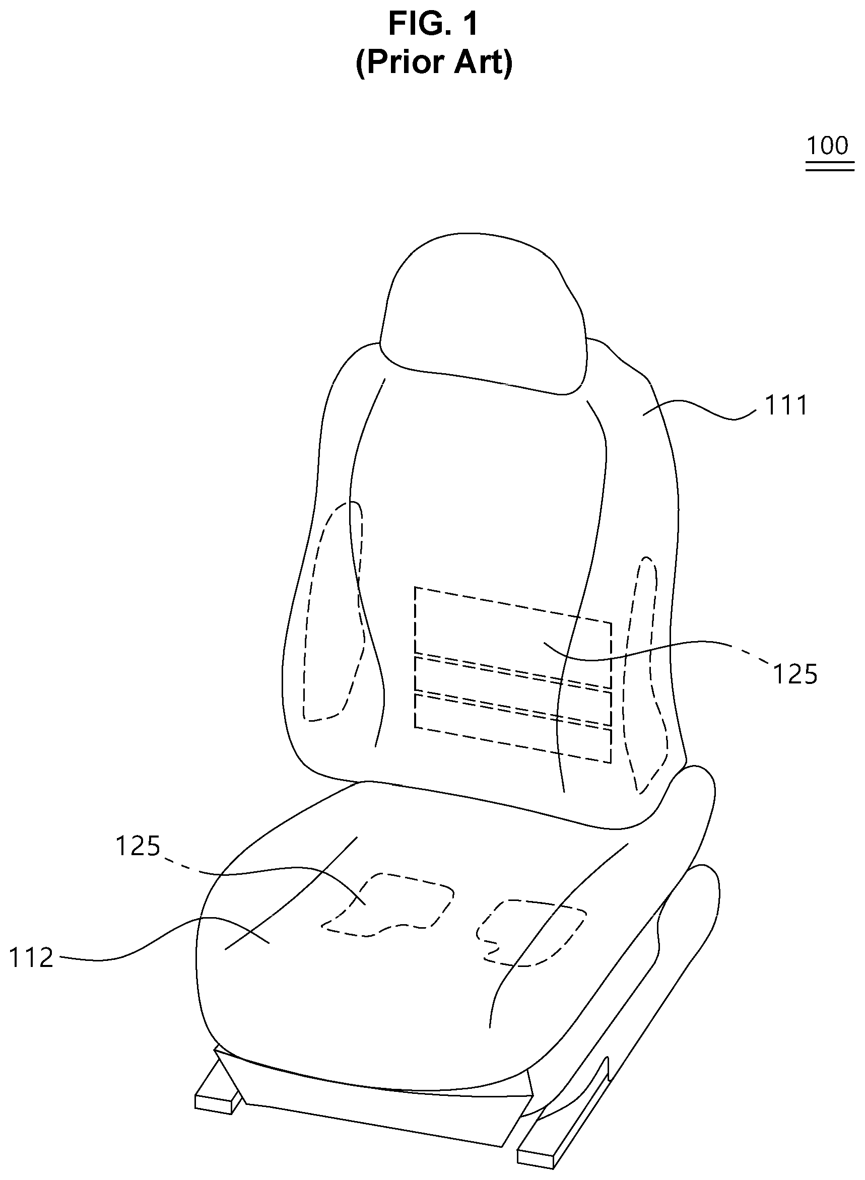 Patent US12090902 Figure 1 – Mesh integrated seat pad assembly
