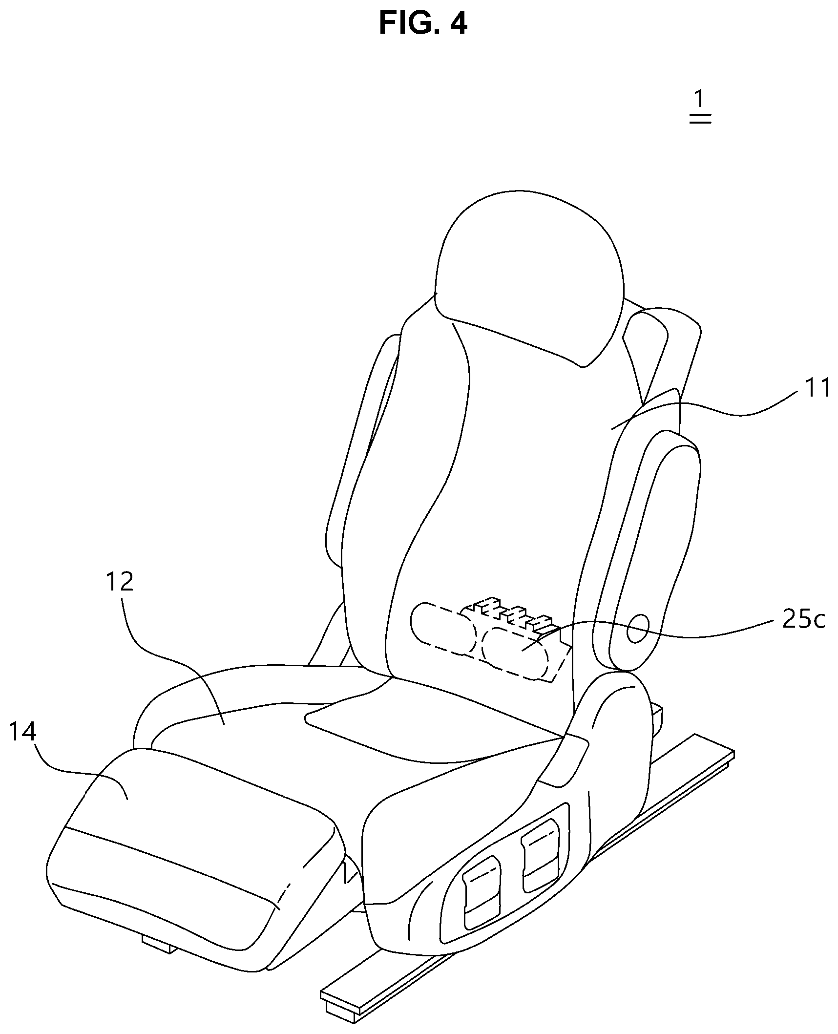 Patent US12090902 Figure 4 – Mesh integrated seat pad assembly