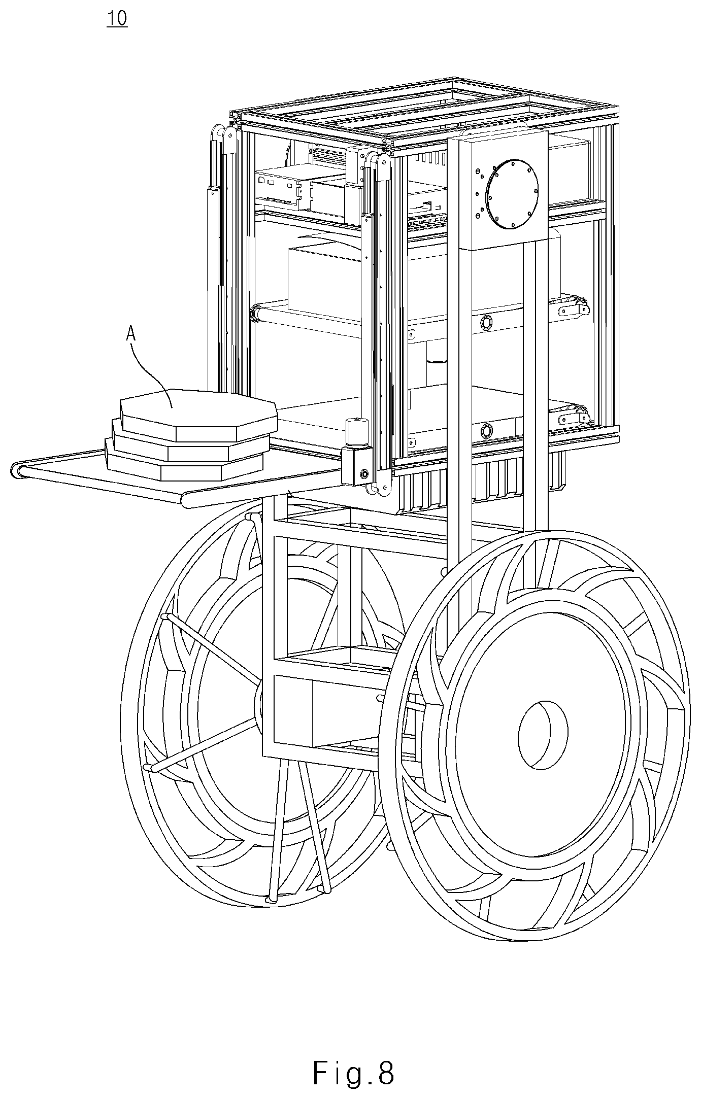 Patent US12090908 Figure 8 – Mobile object