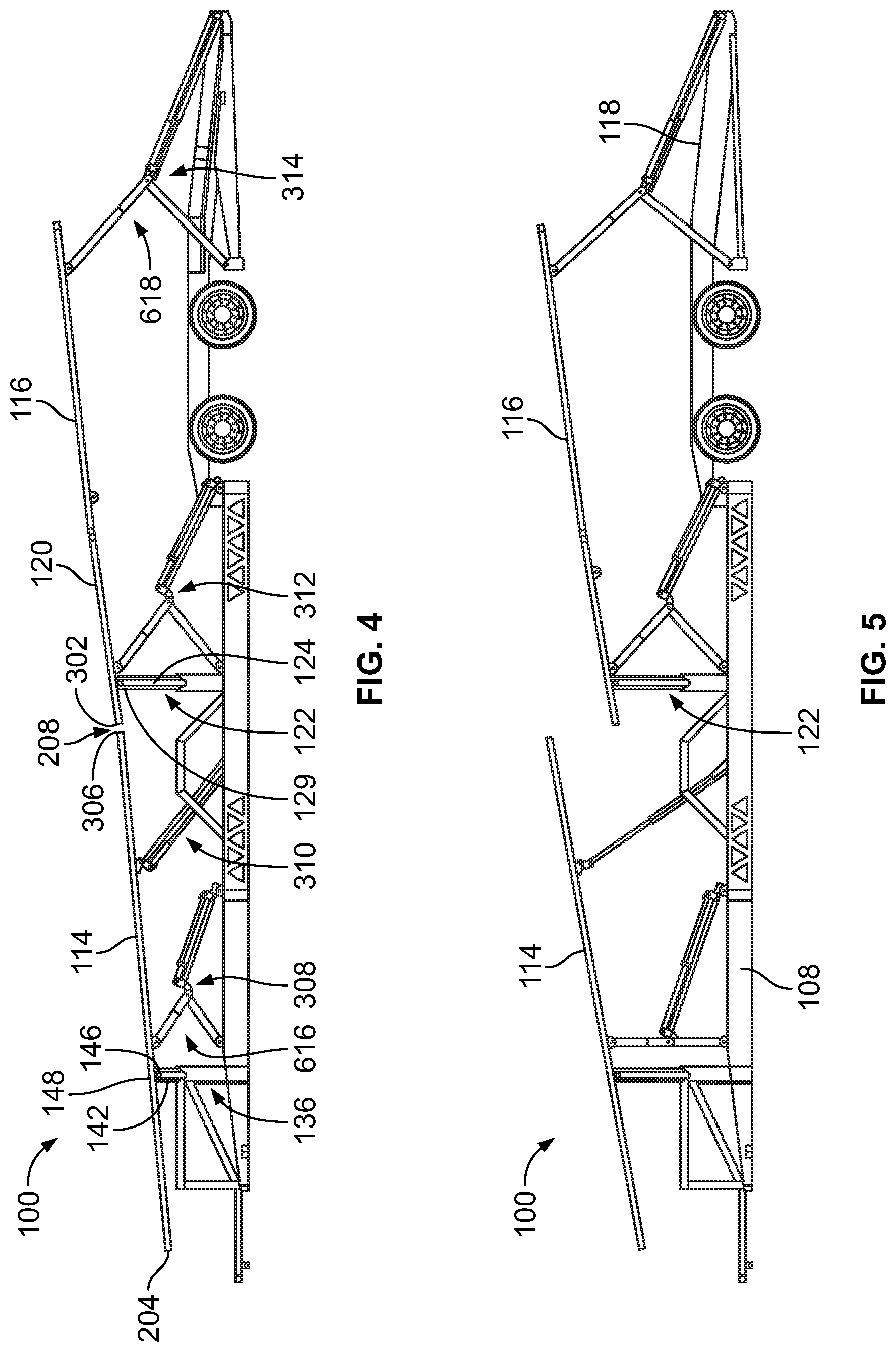 Patent US12090909 Figure 3 – Multi-vehicle transport trailer