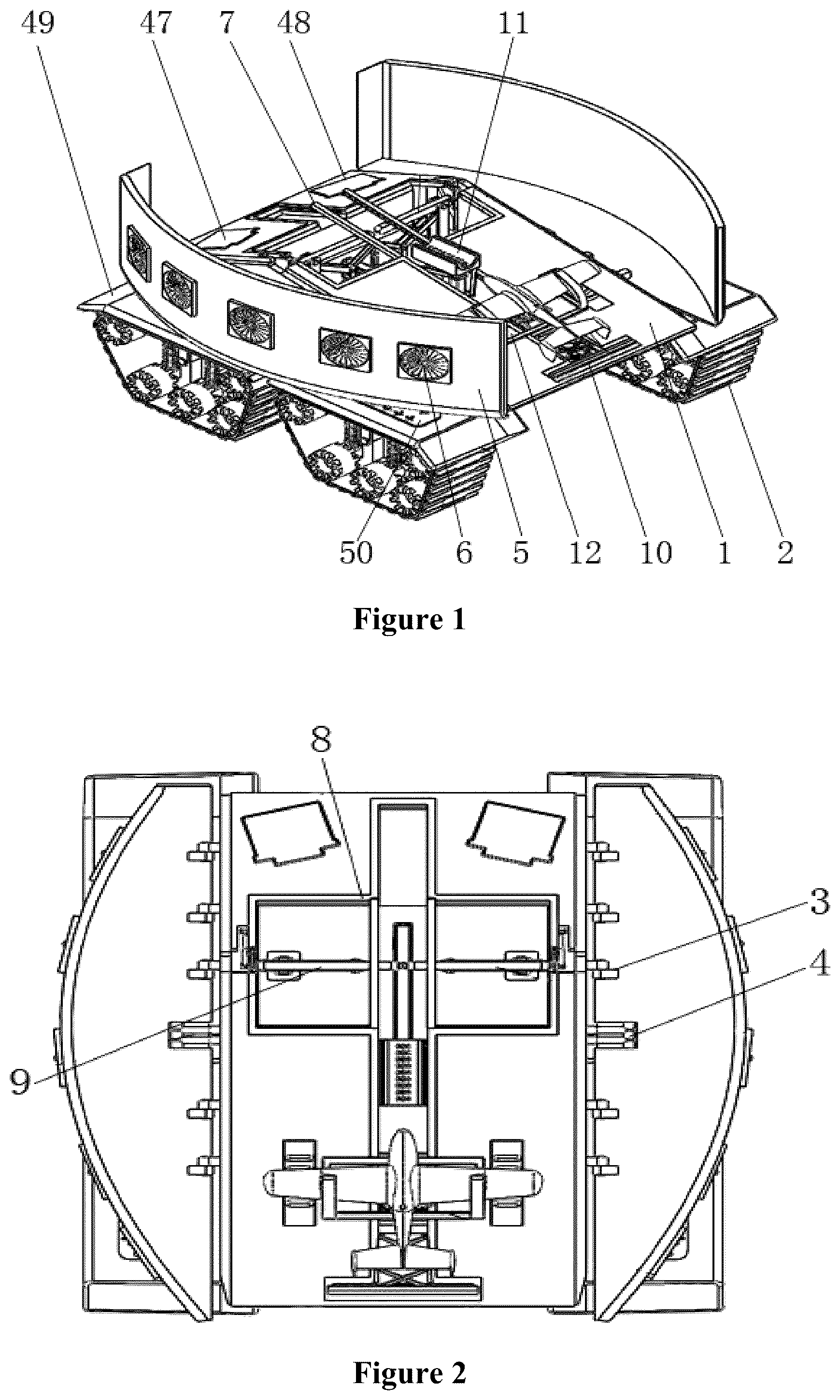 Patent US12090910 Figure 1 – Emergency support robot for polar UAVs