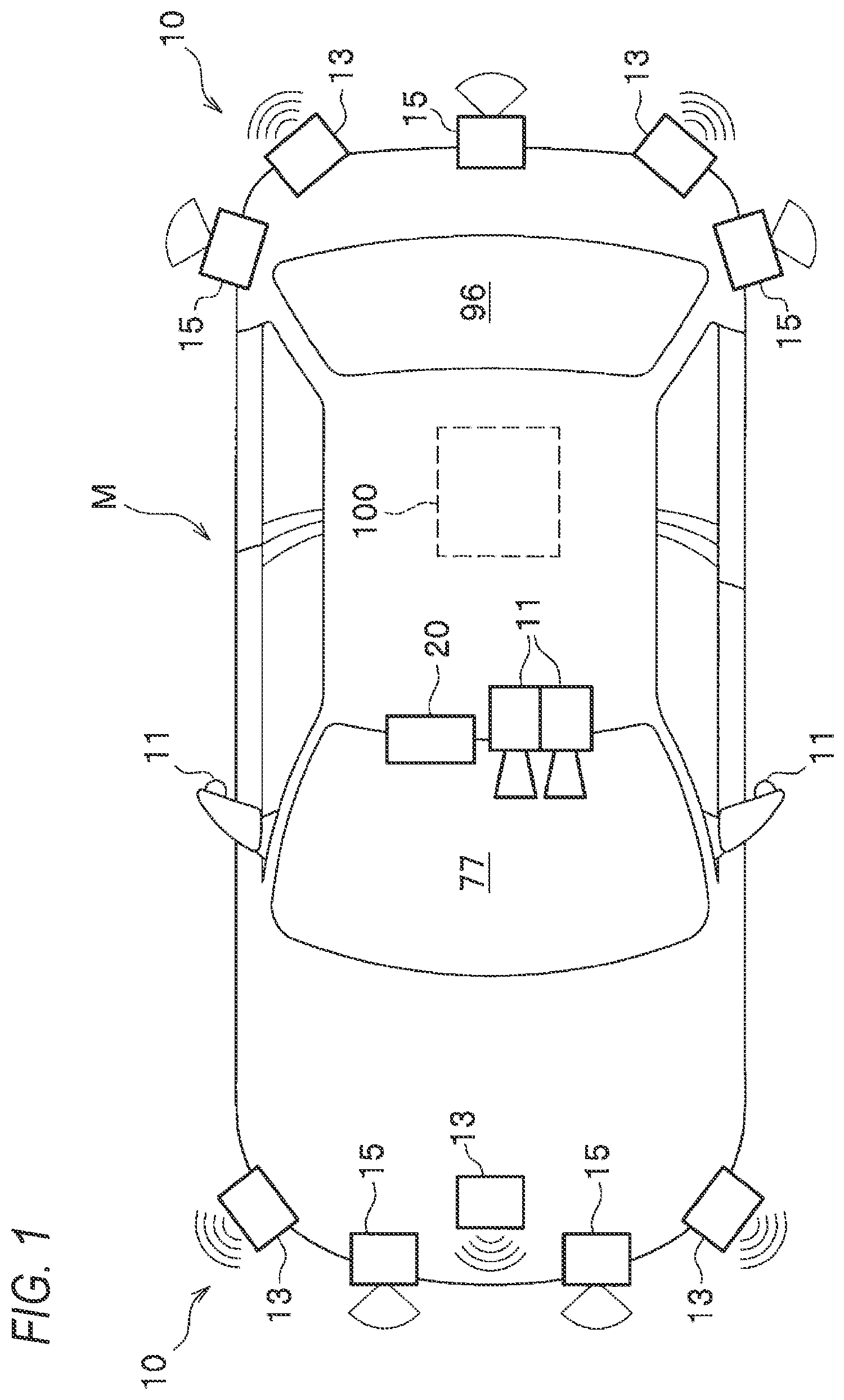 Patent US12090913 Figure 1 – Information presentation device for autonomous vehicle