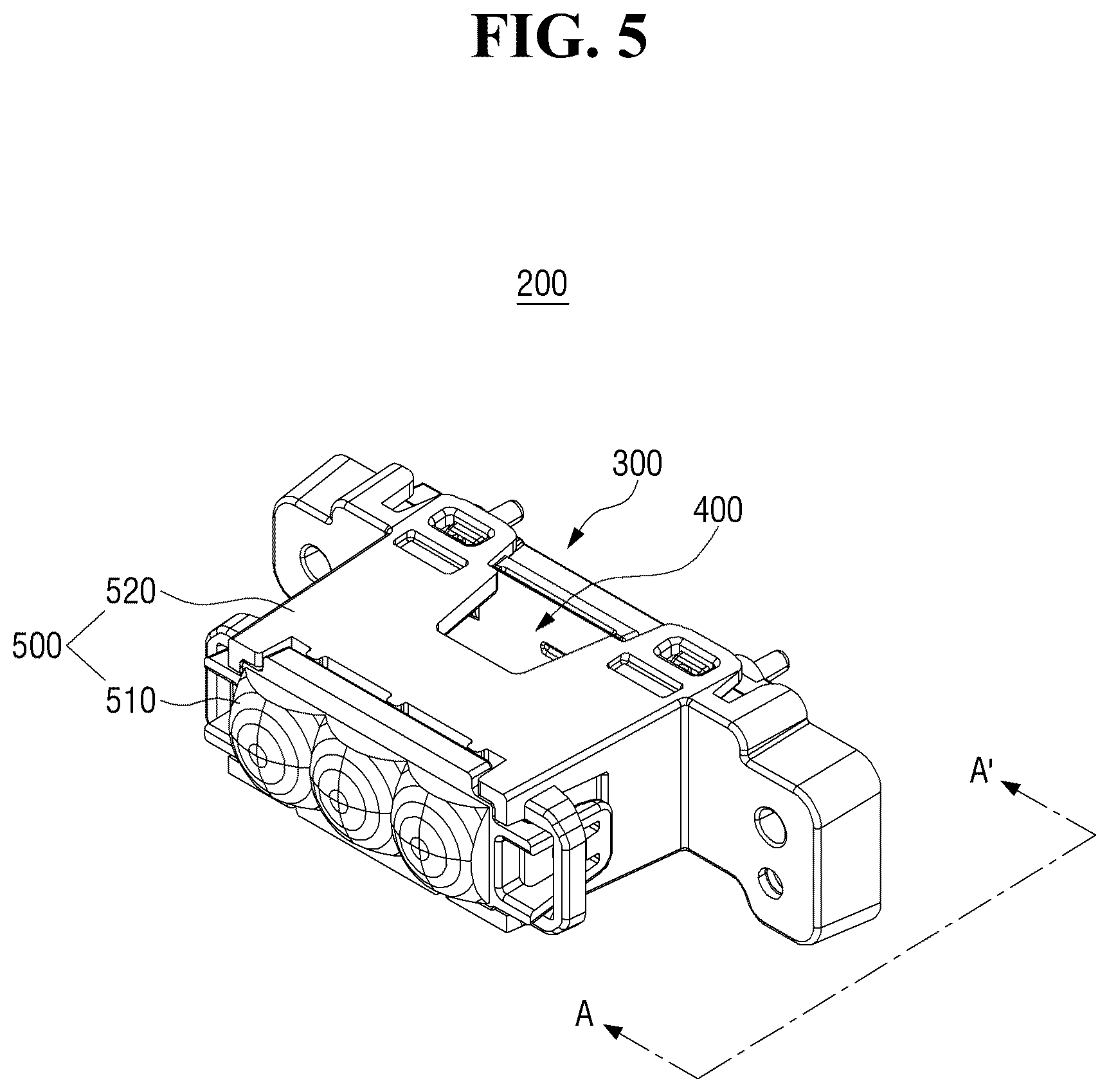 Patent US12090915 Figure 5 – Lamp for vehicle