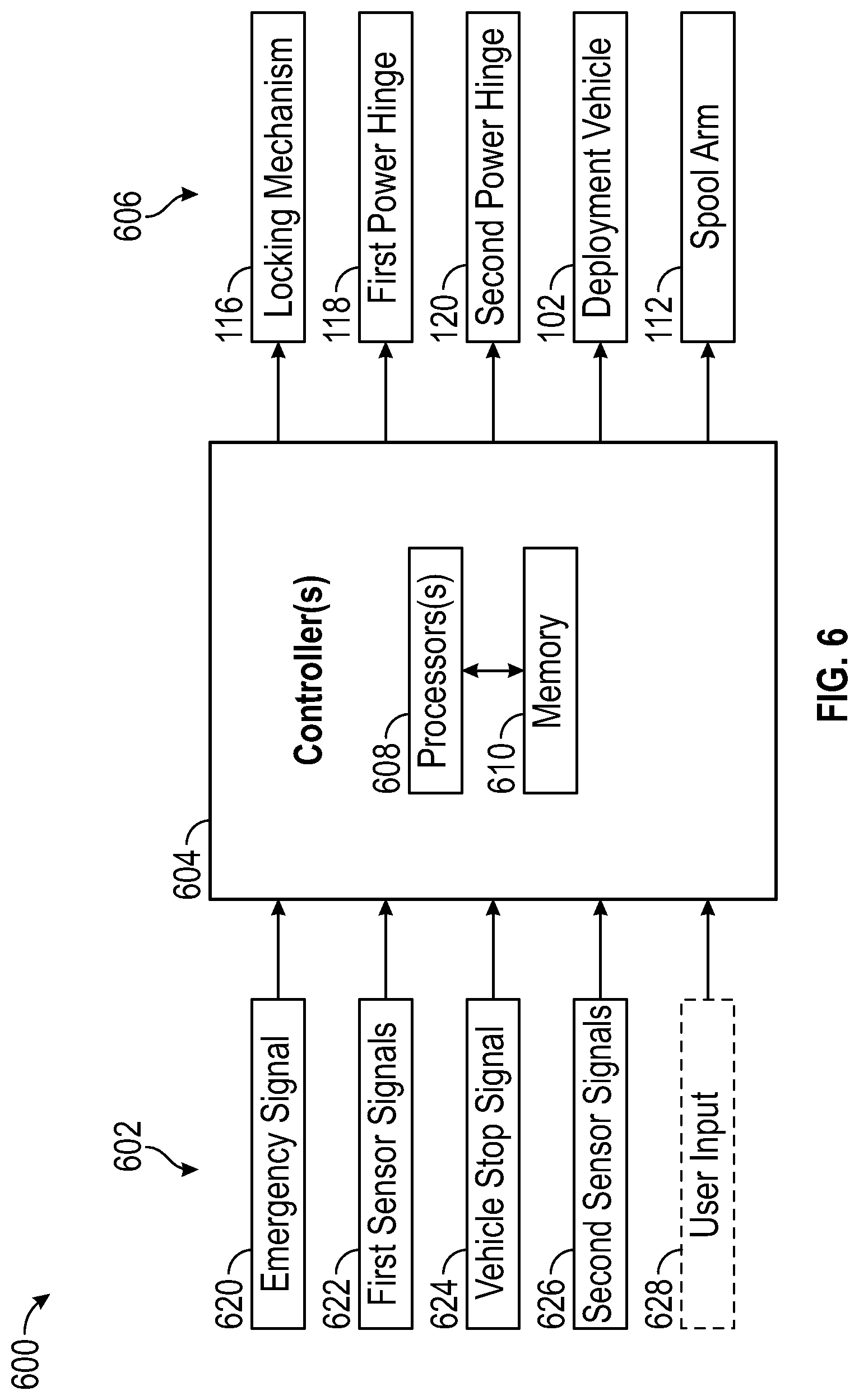 Patent US12090920 Figure 6 – Systems and methods for deploying warning devices
