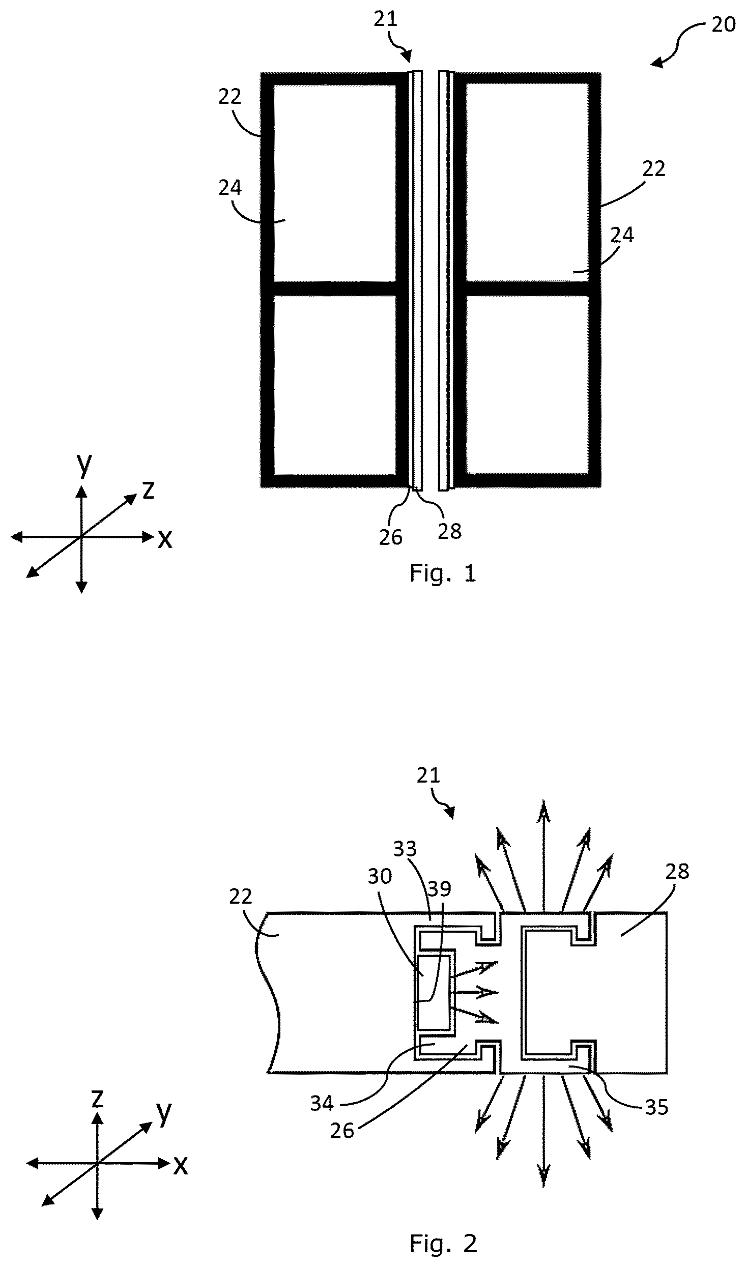 Patent US12090922 — Door leaf comprising a light profile for a vehicle — Figure 1
