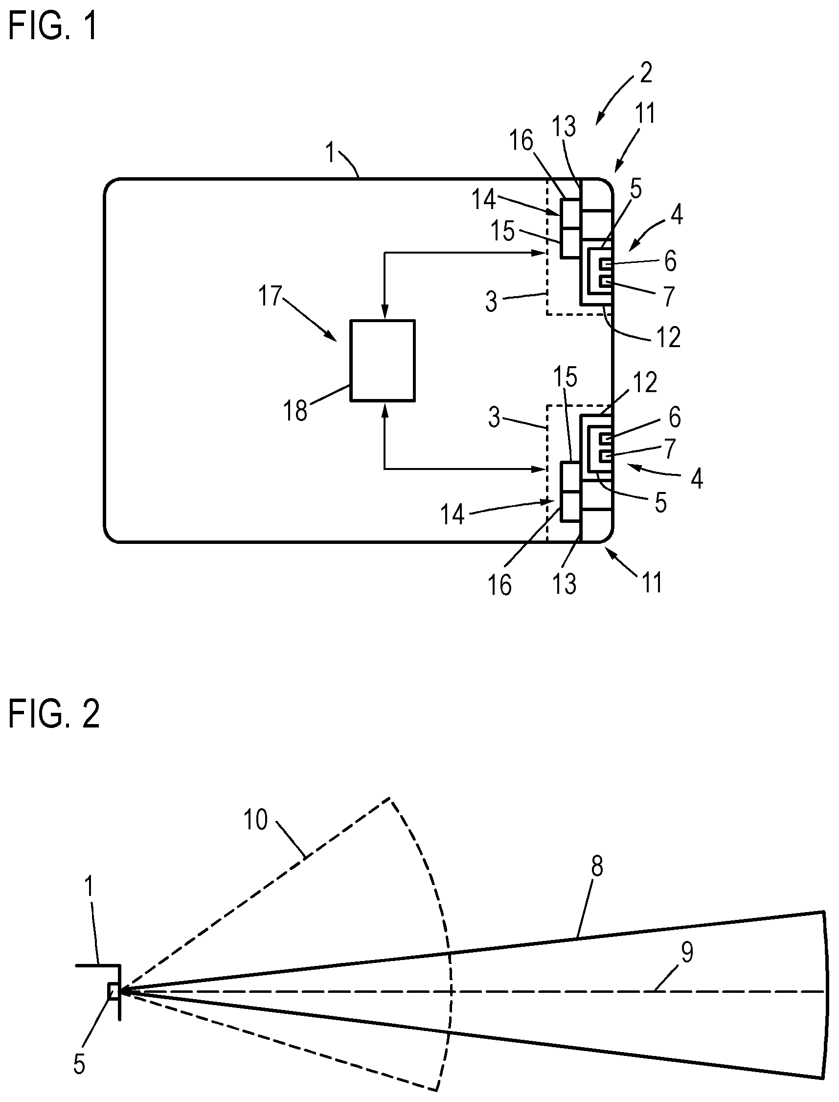 Patent US12090928 Figure 1 – Motor vehicle comprising an optical environment sensor and method for operating a motor vehicle