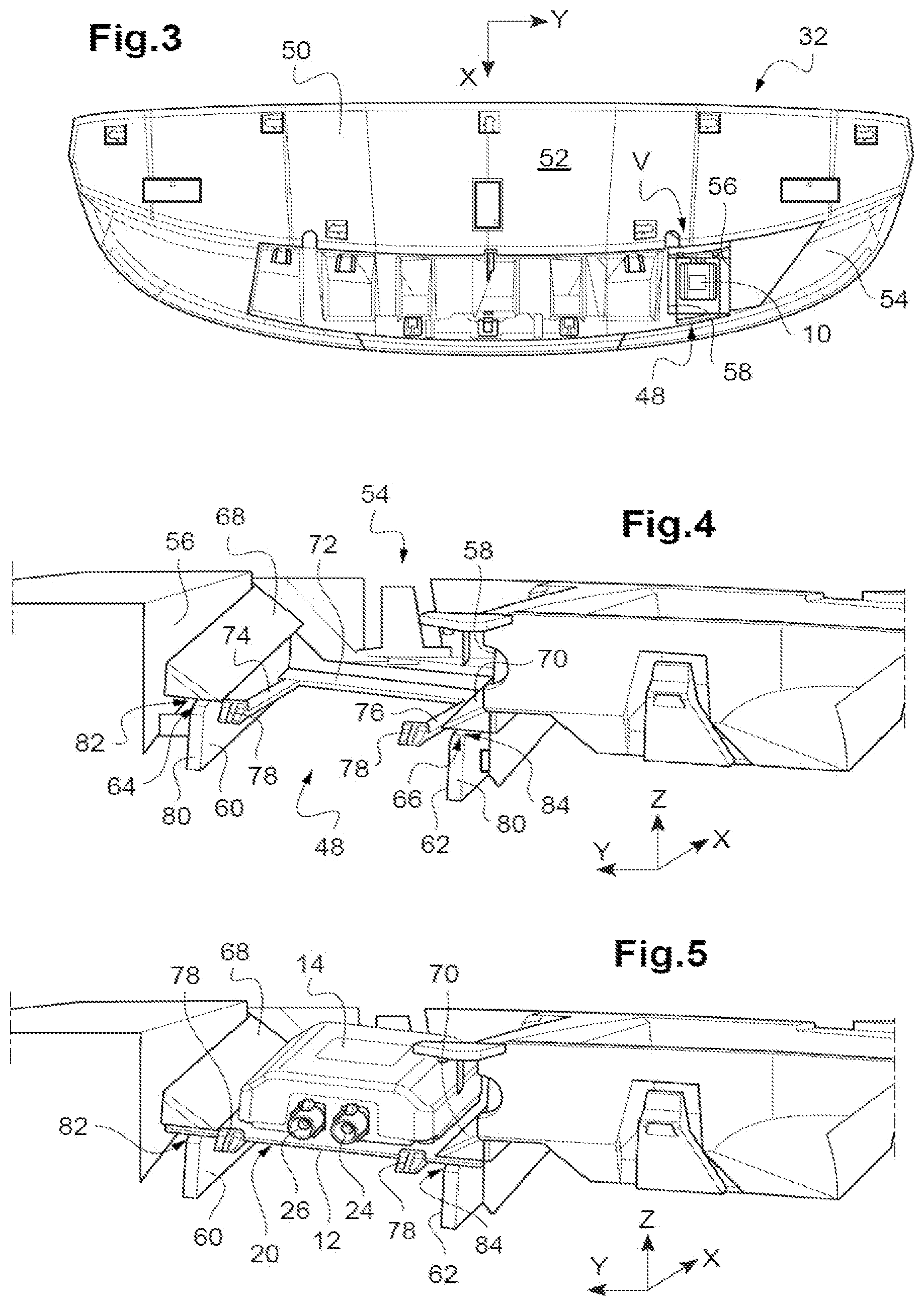 Patent US12090929 Figure 2 – Instrumented motor vehicle rear spoiler