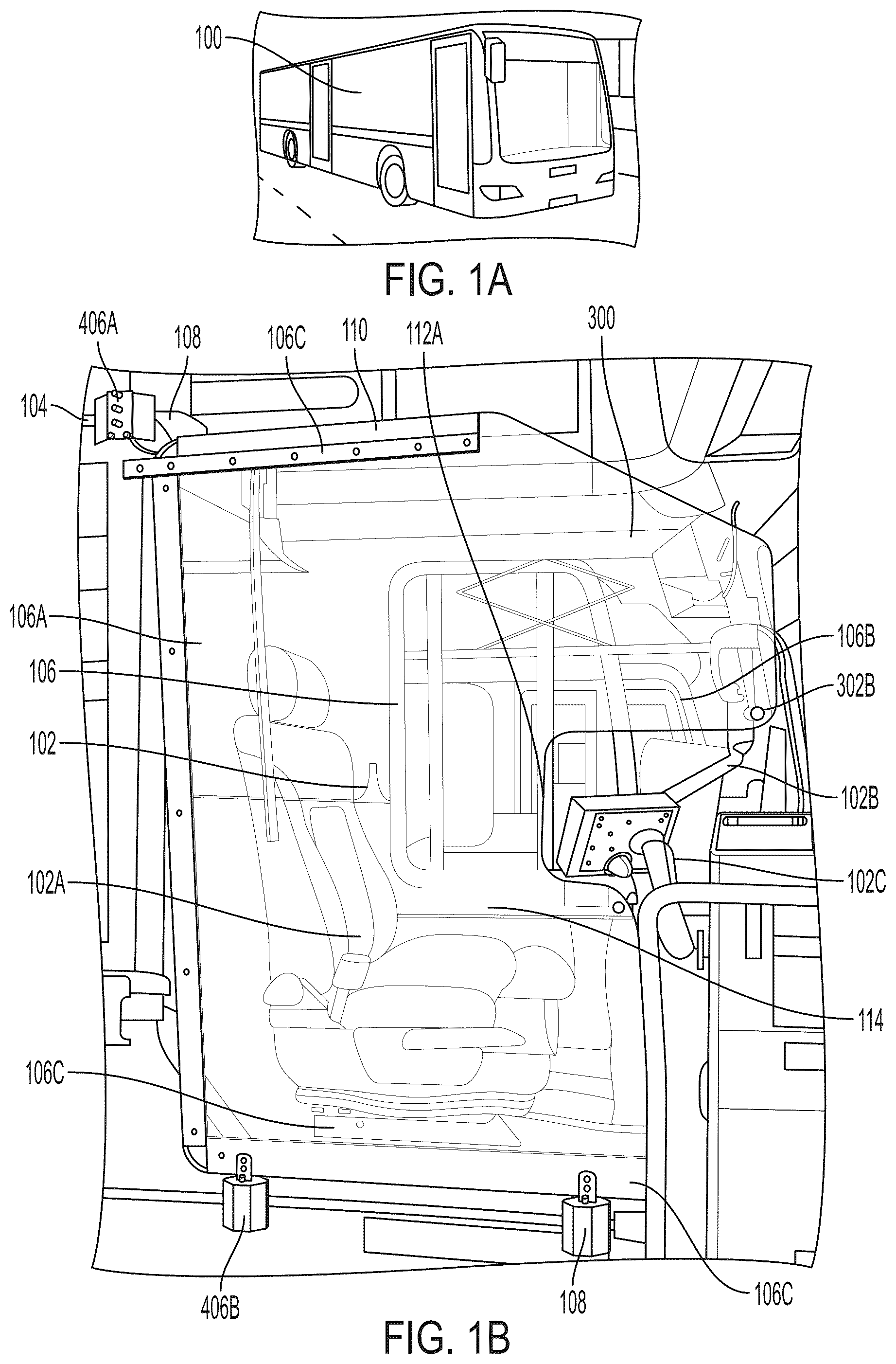 Patent US12090930 Figure 1 – Safety system for public transit