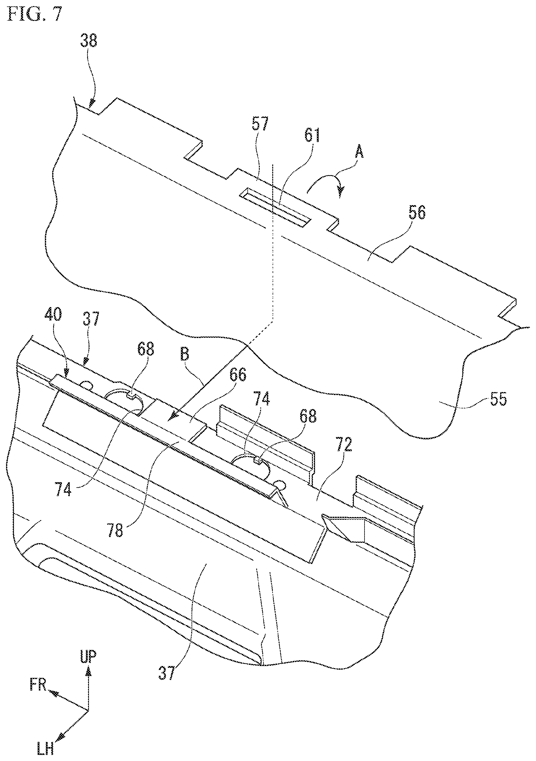 Patent US12090931 Figure 7 – Vehicle floor structure