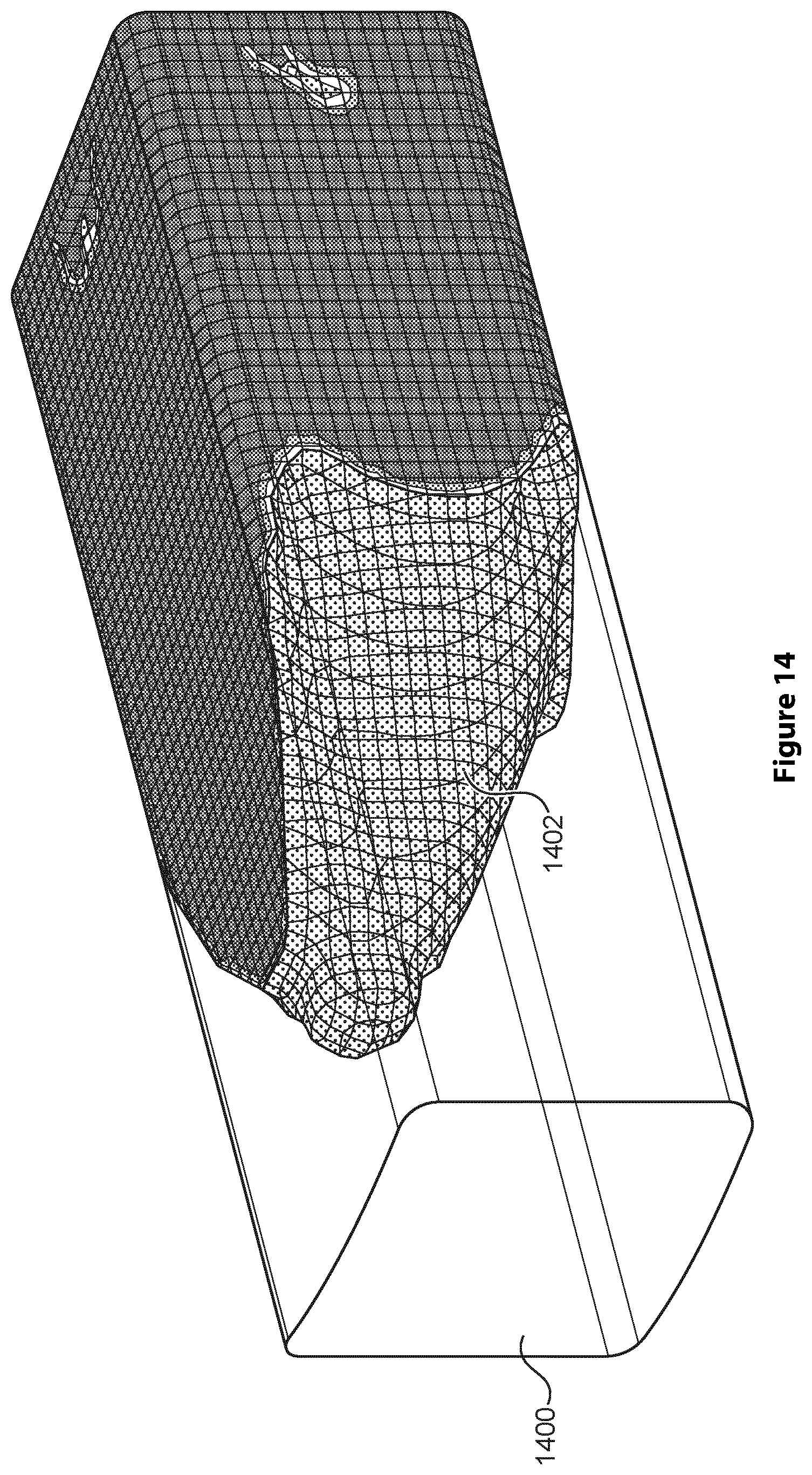Patent US12090939 Figure 14 – Composite crush can