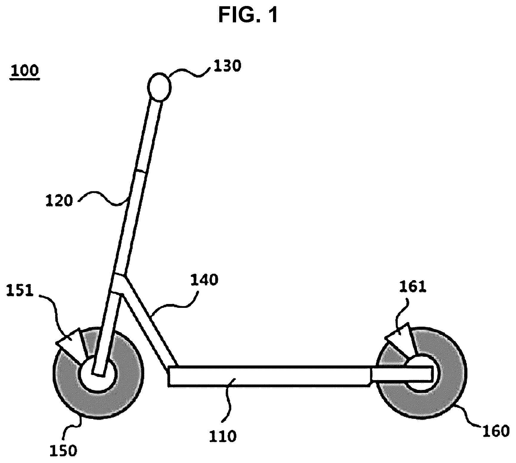 Patent US12090942 Figure 1 – Personal mobility device and method of controlling stability using the same