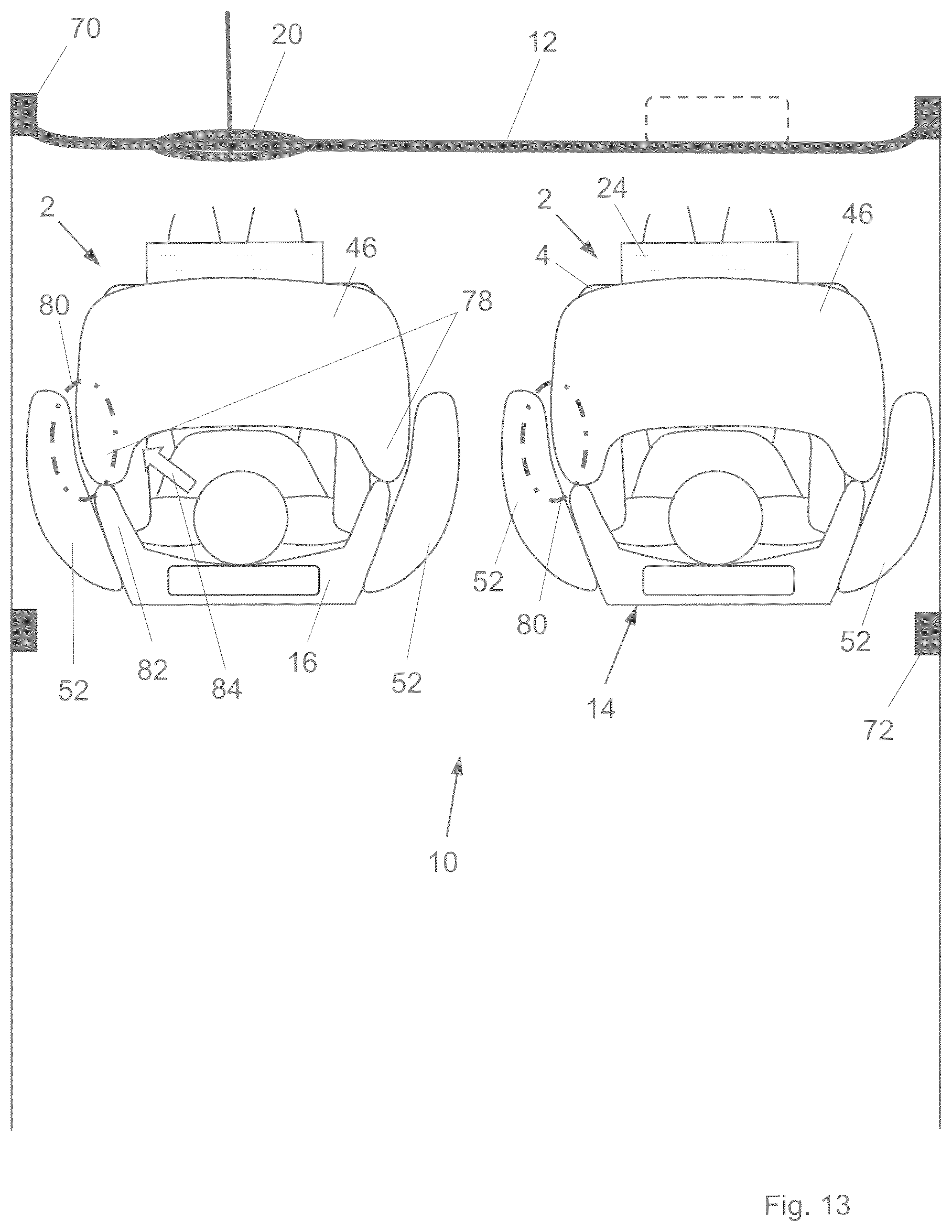Patent US12090943 Figure 8 – Module base element for a vehicle occupant protection system and vehicle occupant protection system