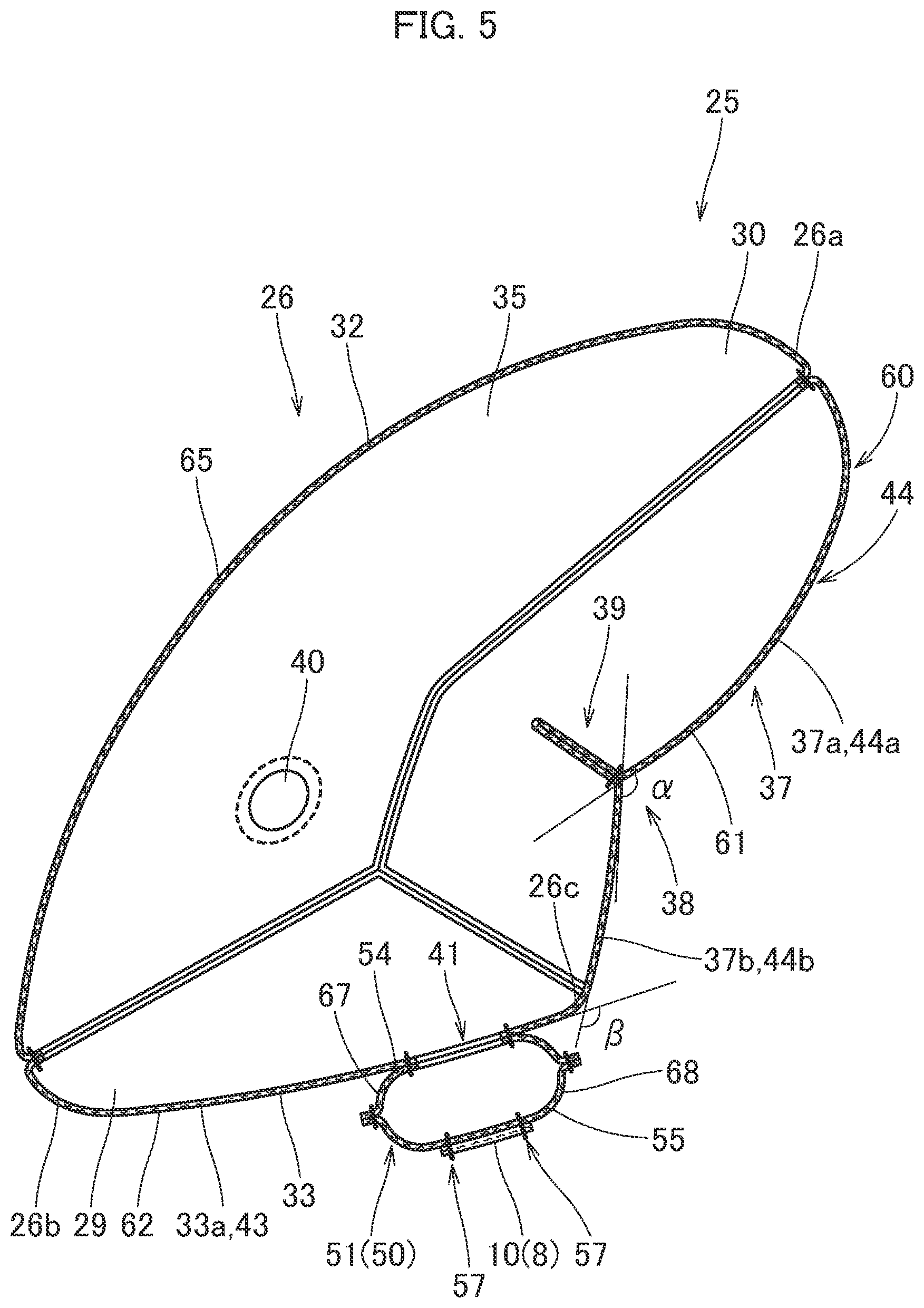 Patent US12090944 Figure 5 – Occupant protection device