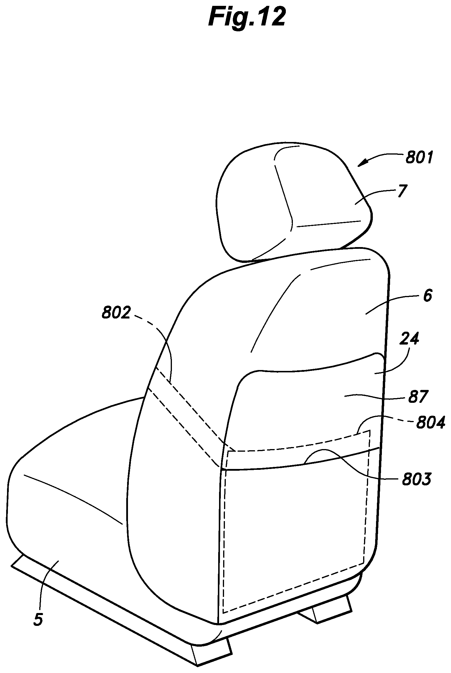 Patent US12090945 Figure 12 – Vehicle seat