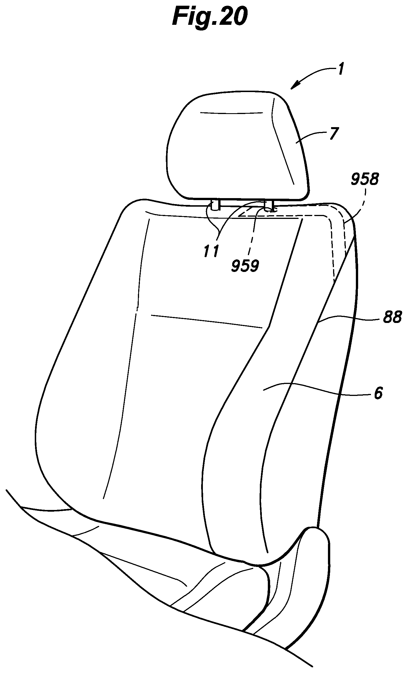 Patent US12090945 Figure 20 – Vehicle seat