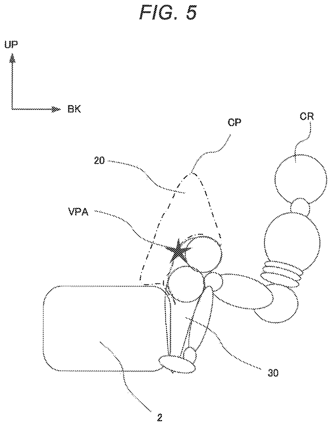 Patent US12090946 Figure 5 – Rear-seat airbag and rear-seat airbag apparatus