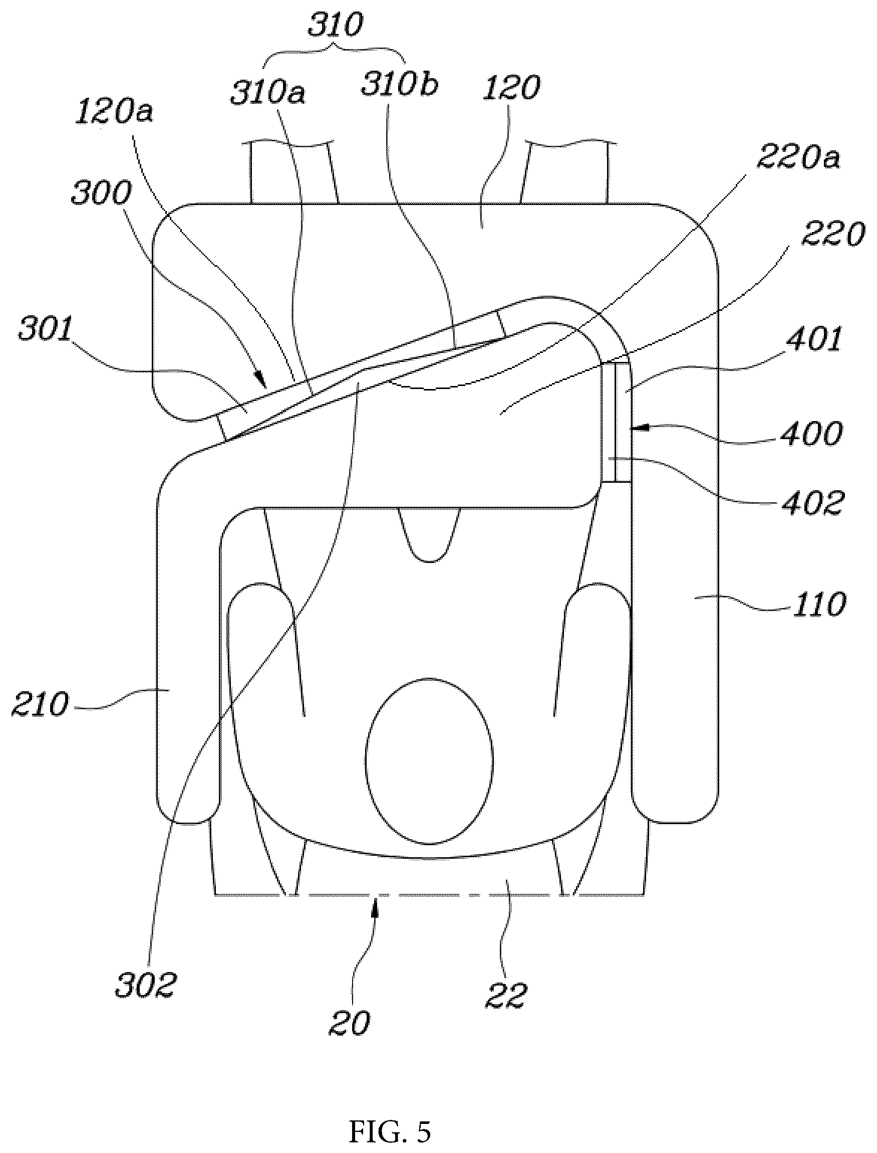 Patent US12090947 Figure 5 – Air bag device