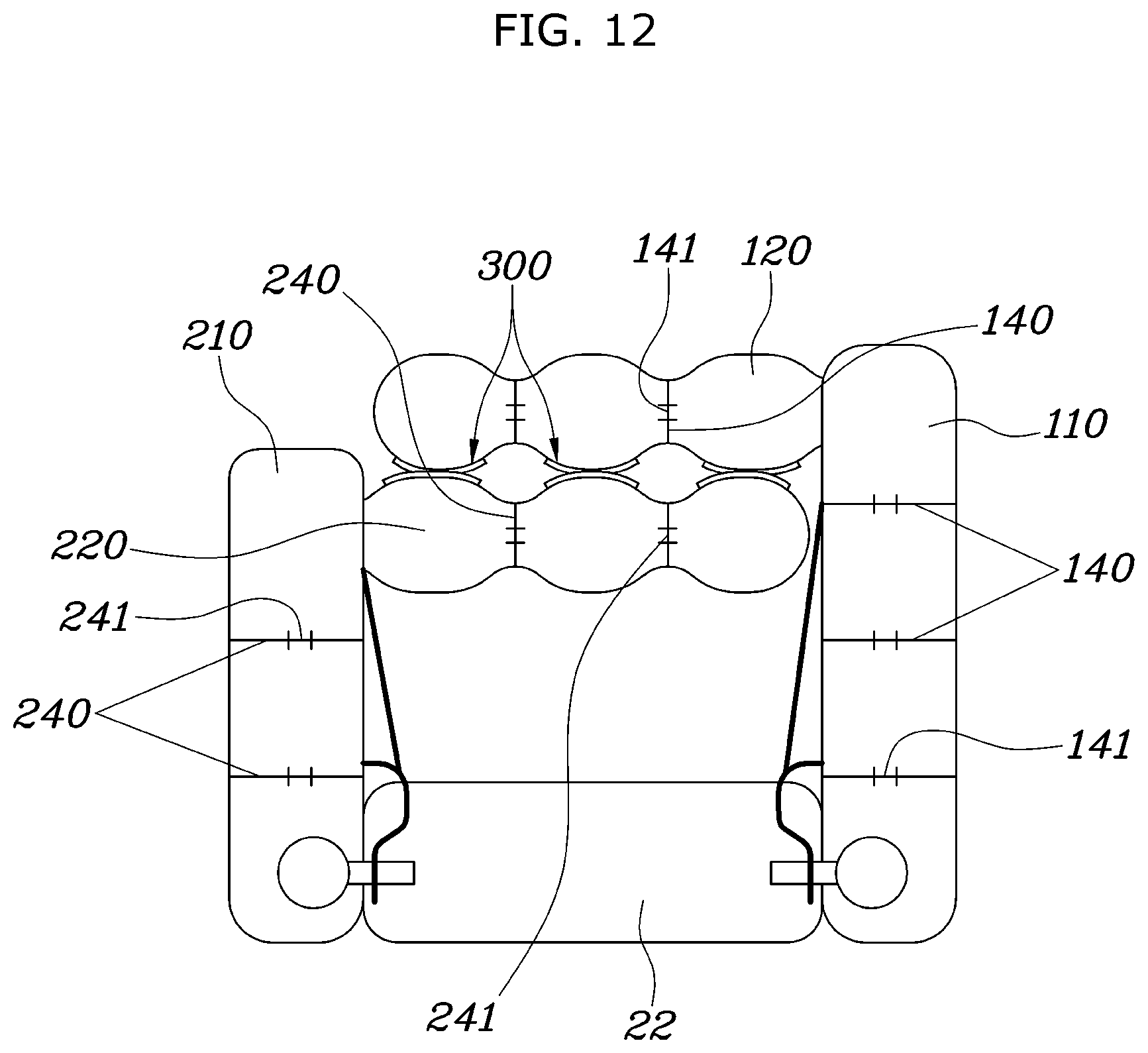 Patent US12090947 Figure 12 – Air bag device