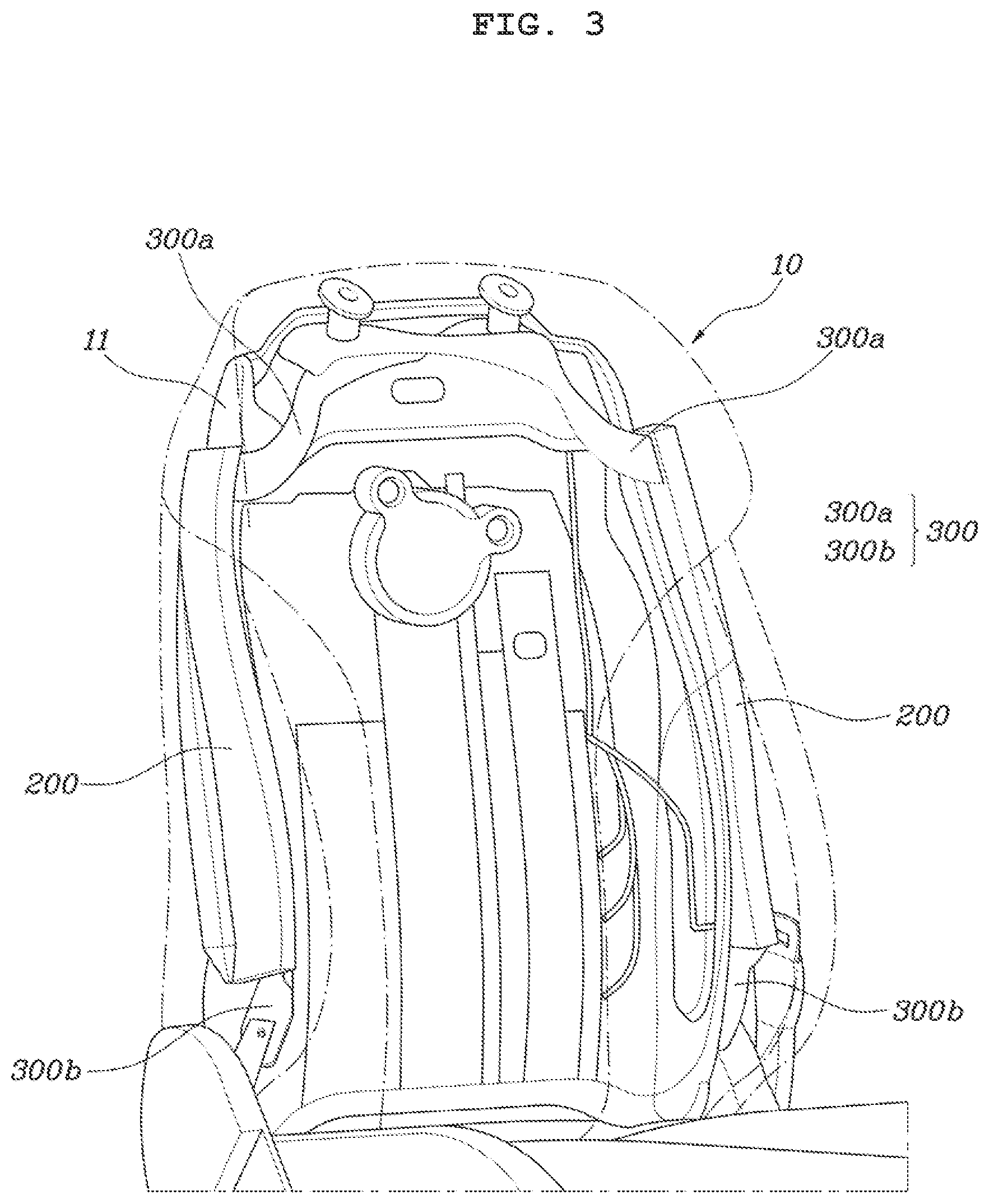Patent US12090948 Figure 3 – Airbag device